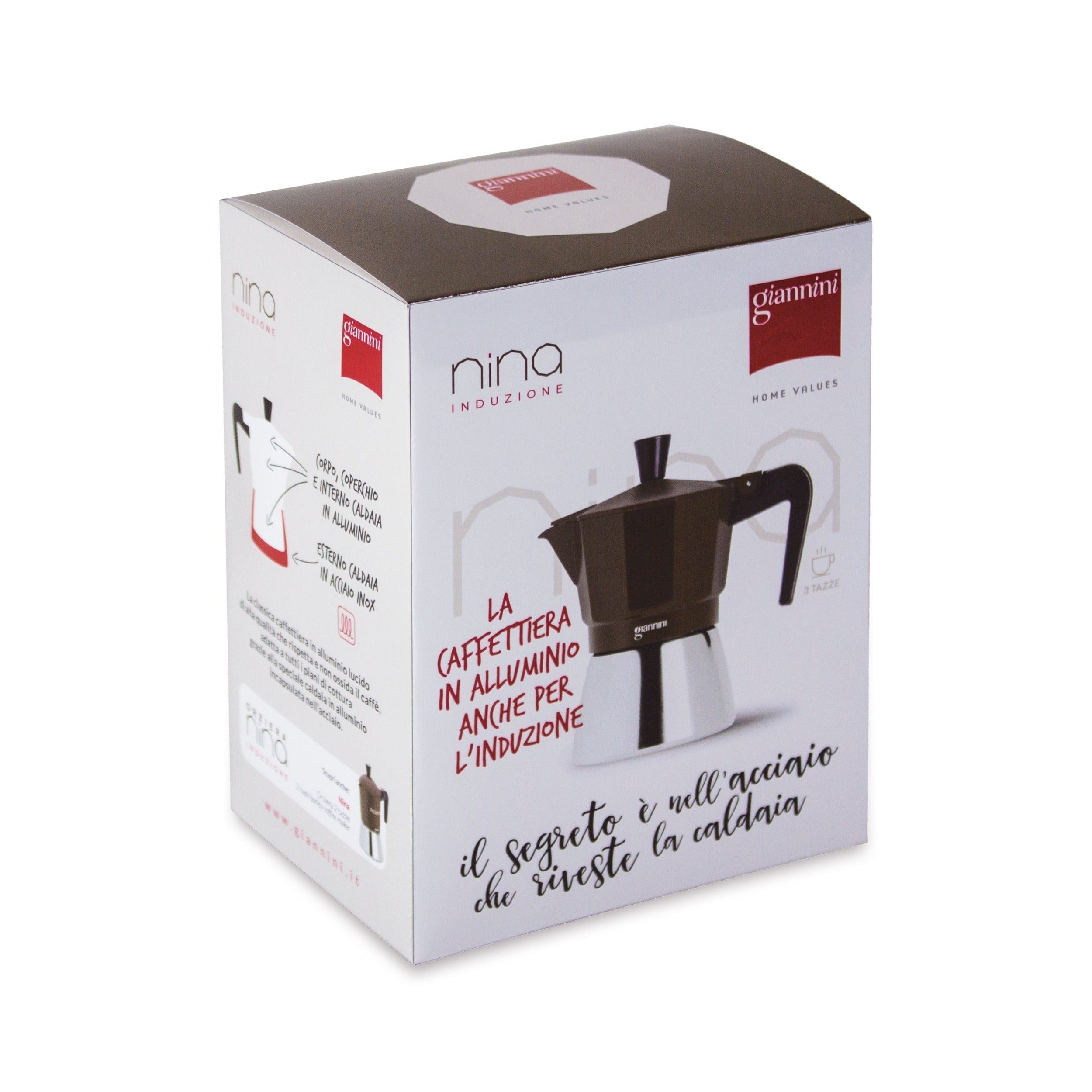 Giannini Nina Induction 3 Cup Espresso Maker Box