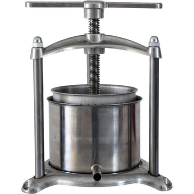Large Professional Heavy Duty Vegetable Press 8" - 5 Litre - Made in Italy With Newly Upgraded Posts and Crank
