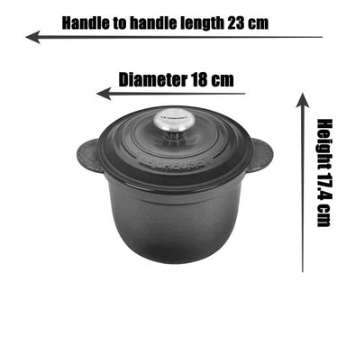 Le Creuset 2L Flame Rice Pot (18 cm) - LS4101S-1892 Measurements