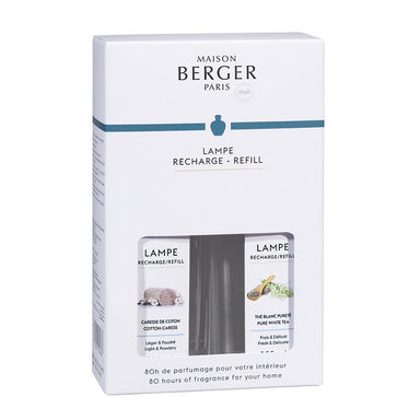 Lampe Berger - 2-Pack 250 ml Cotton Caress / Pure White Tea