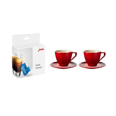 Jura Smart Connect & Le Creuset Minimalist Cappuccino Cups (set of 2) Cherry Red / Cerise