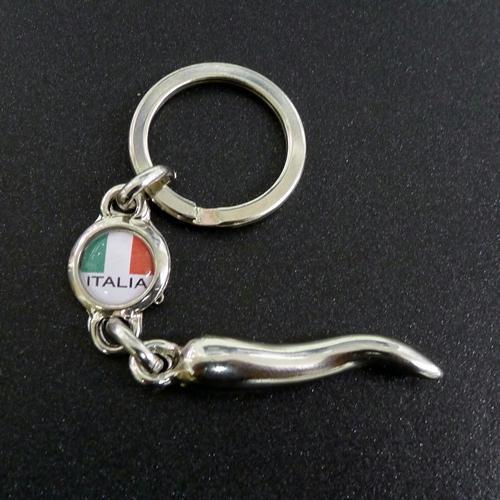 Cornicello Metal Italian Horn Charm Keychain-Consiglio's Kitchenware