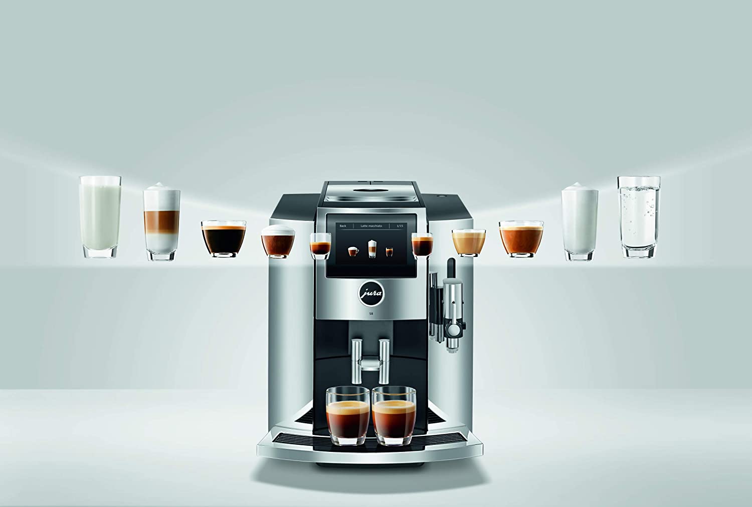 Making all 15 Coffee Beverages on Jura S8 Super Automatic Espresso Machine