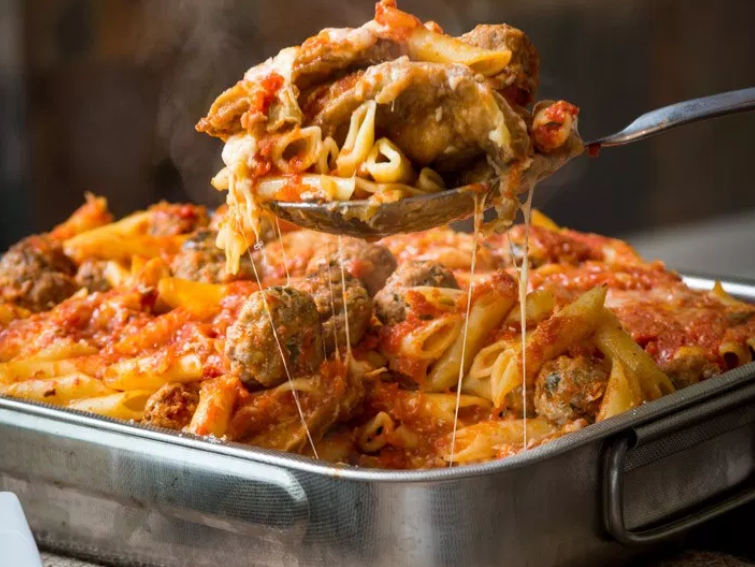 Pasta Al Forno- Baked Pasta With Eggplant Parm