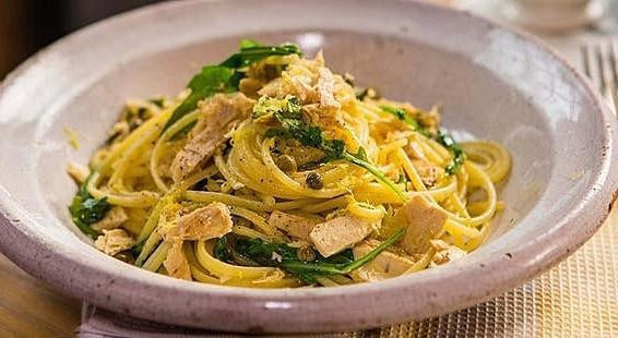 Quick Spaghetti with Tuna, Capers and Lemon-Consiglio's Kitchenware