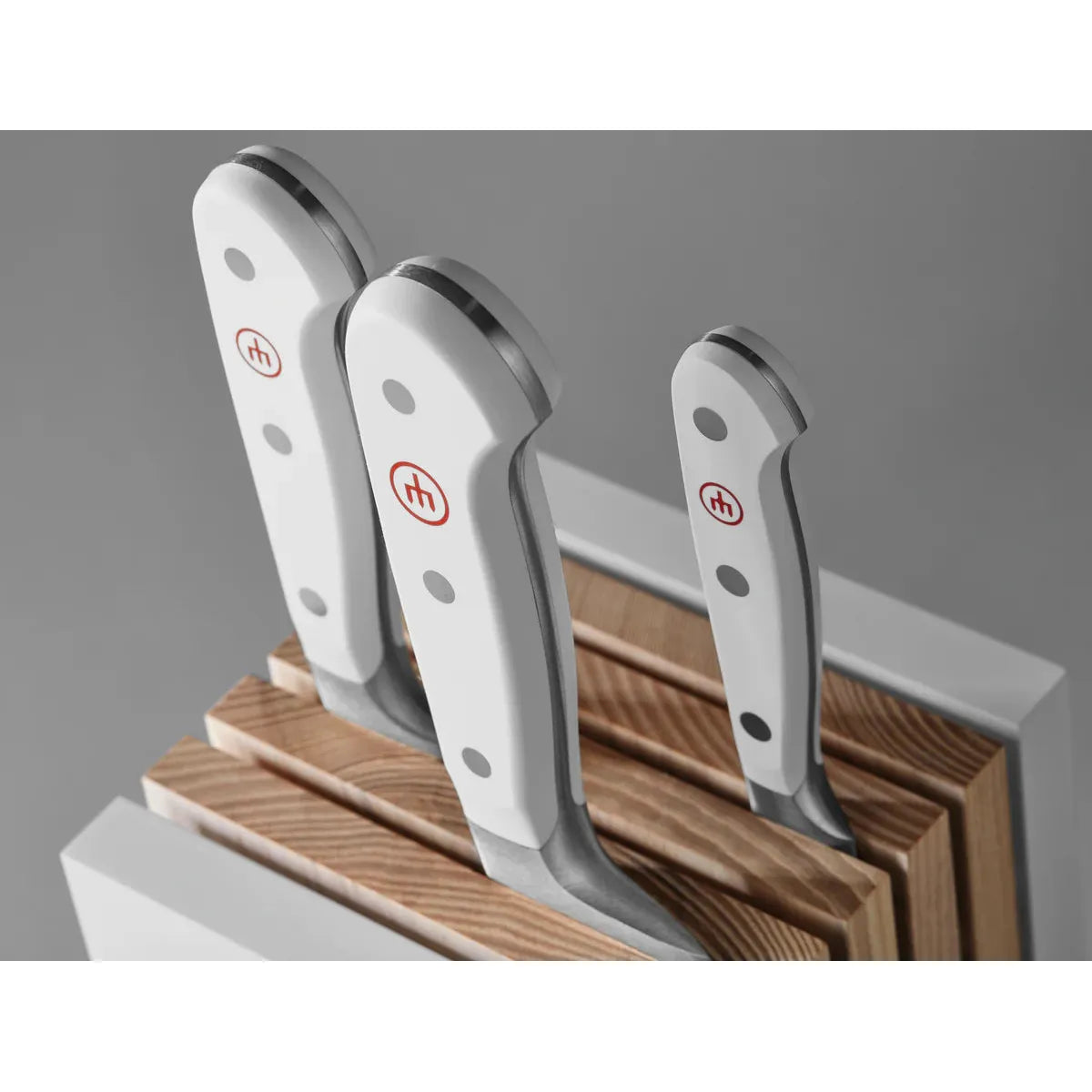 Wüsthof Classic 6-Piece White Knife Block Set with Bread Knife - Made in Germany White Handle