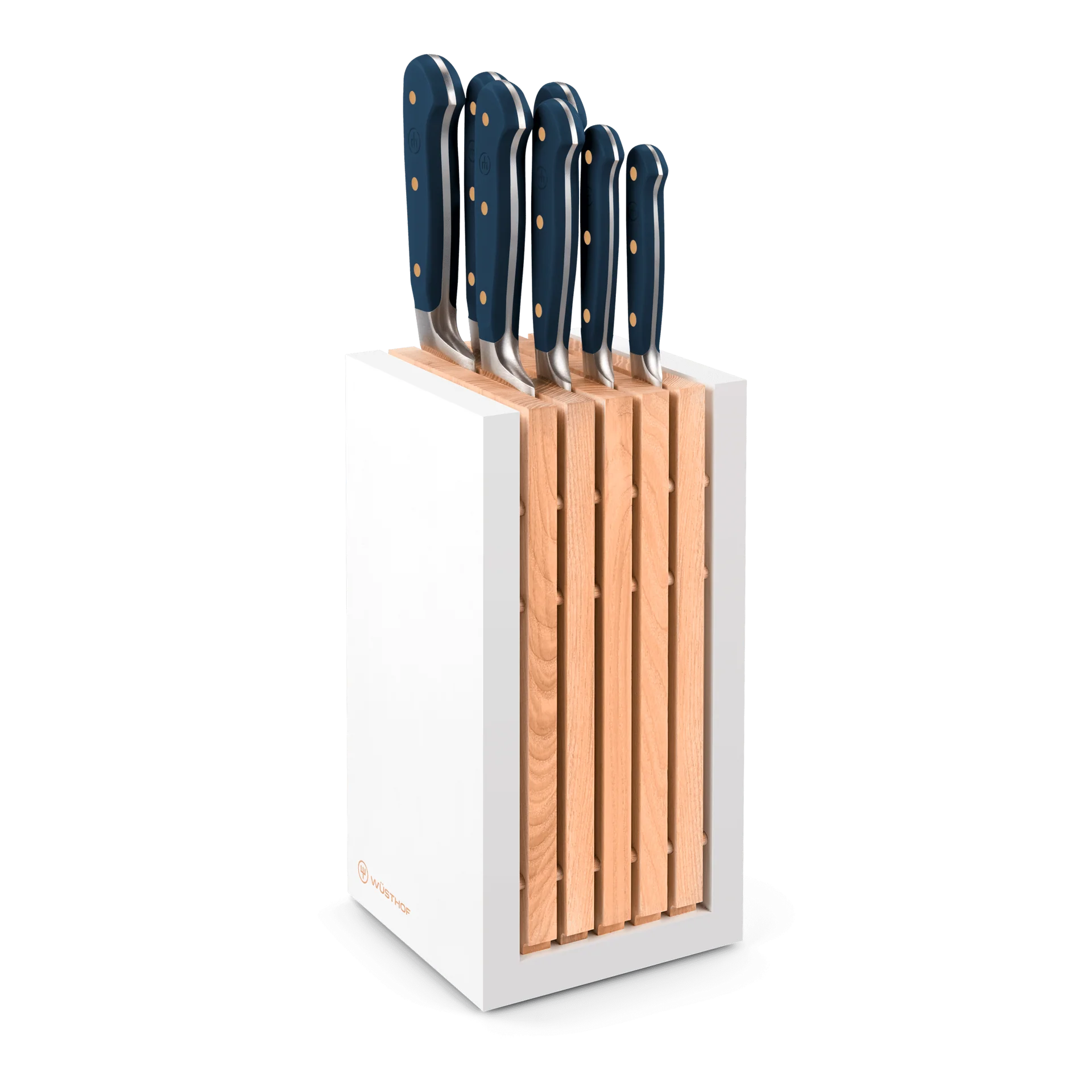 Wüsthof Classic Wild Blueberry 8-Piece Designer White Knife Block Set - Made in Germany