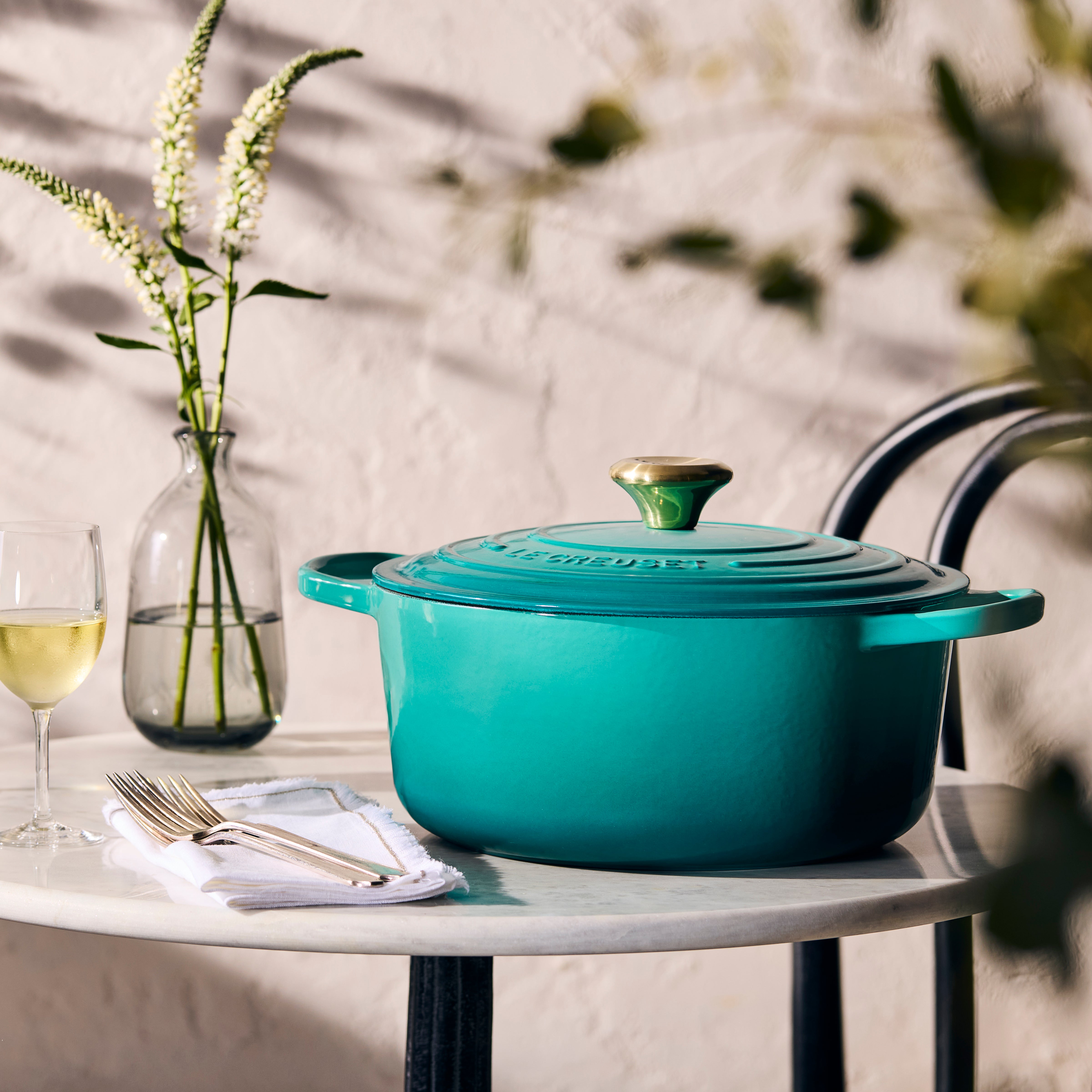 Le Creuset 5.3L Bleu Riviera French/Dutch Oven (26cm) blue