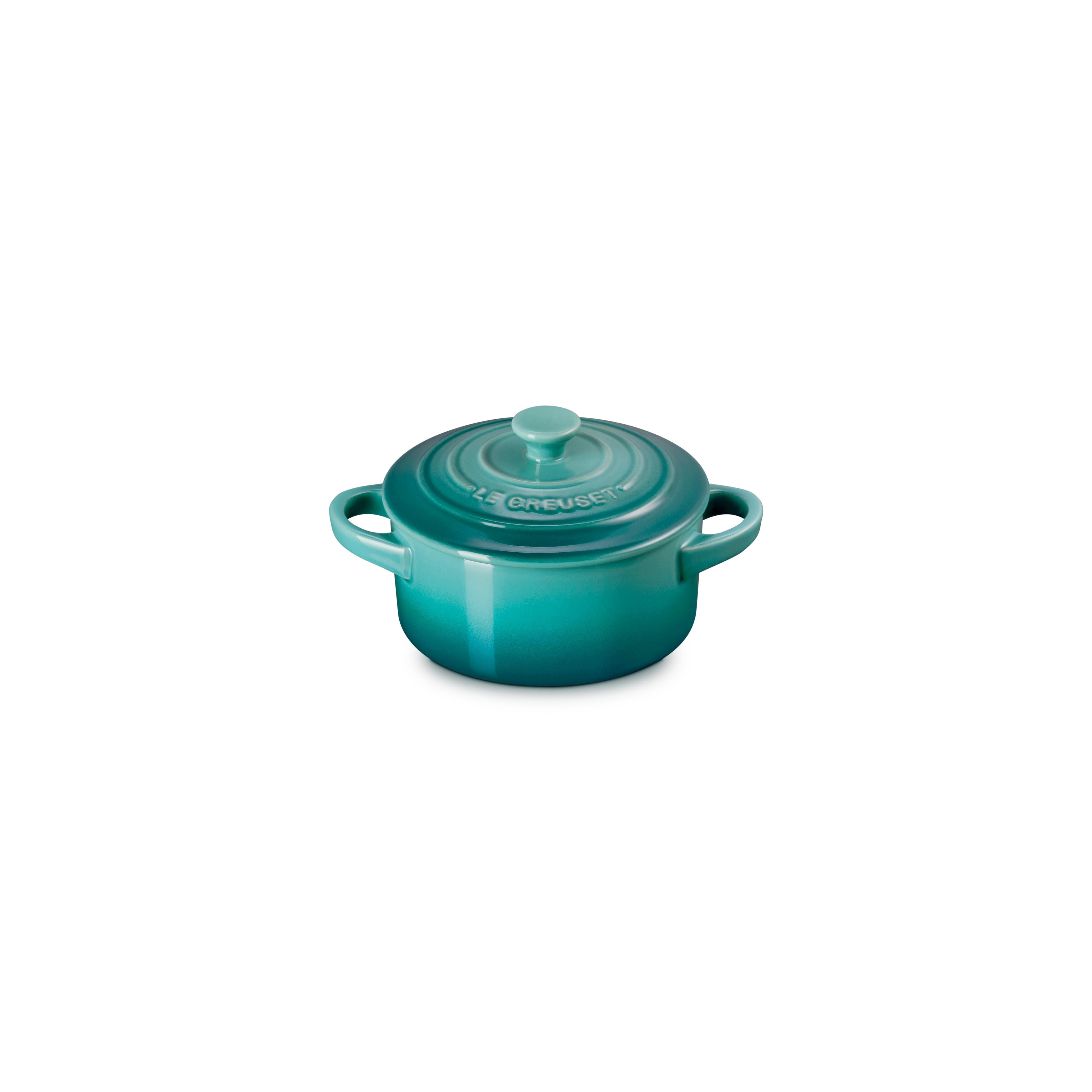 Le Creuset Mini Round Cocotte Stoneware Bleu Riviera 10 cm