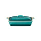 Le Creuset 3.8L Stoneware Bleu Riviera Rectangular Roaster with Lid