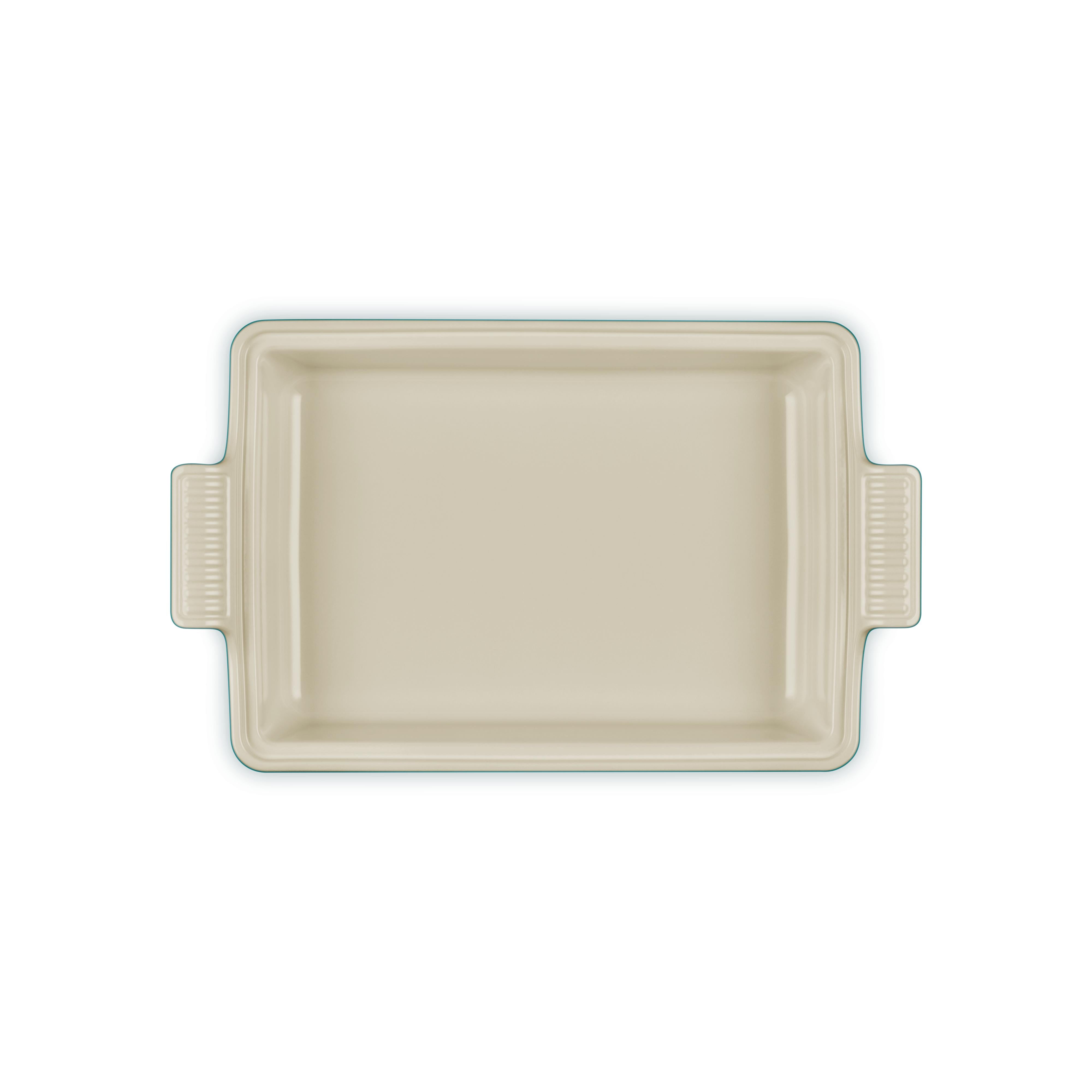 Le Creuset 3.8L Stoneware Bleu Riviera Rectangular Roaster with Lid