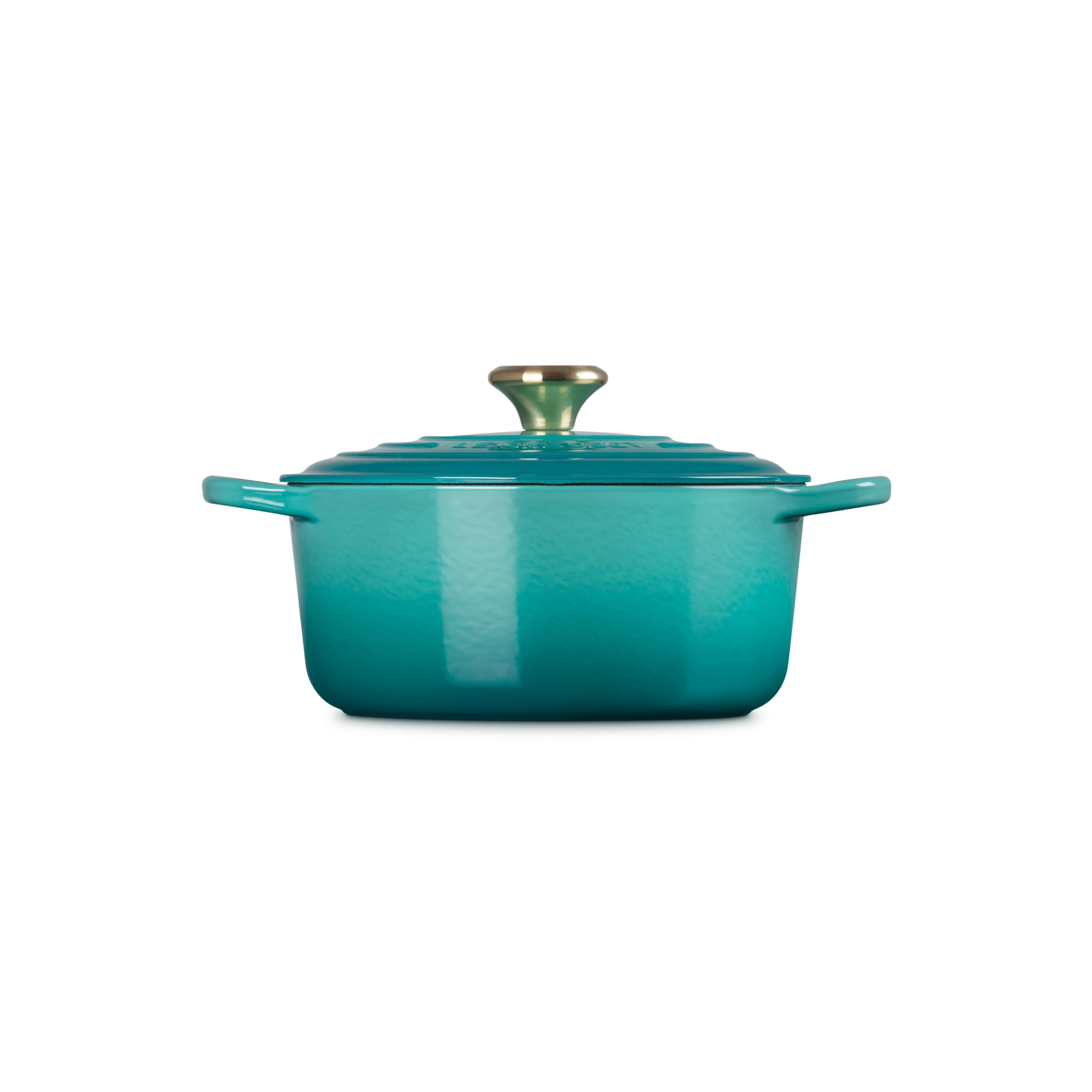 Le Creuset 4.2L Bleu Riviera French/Dutch Oven (24cm) Side