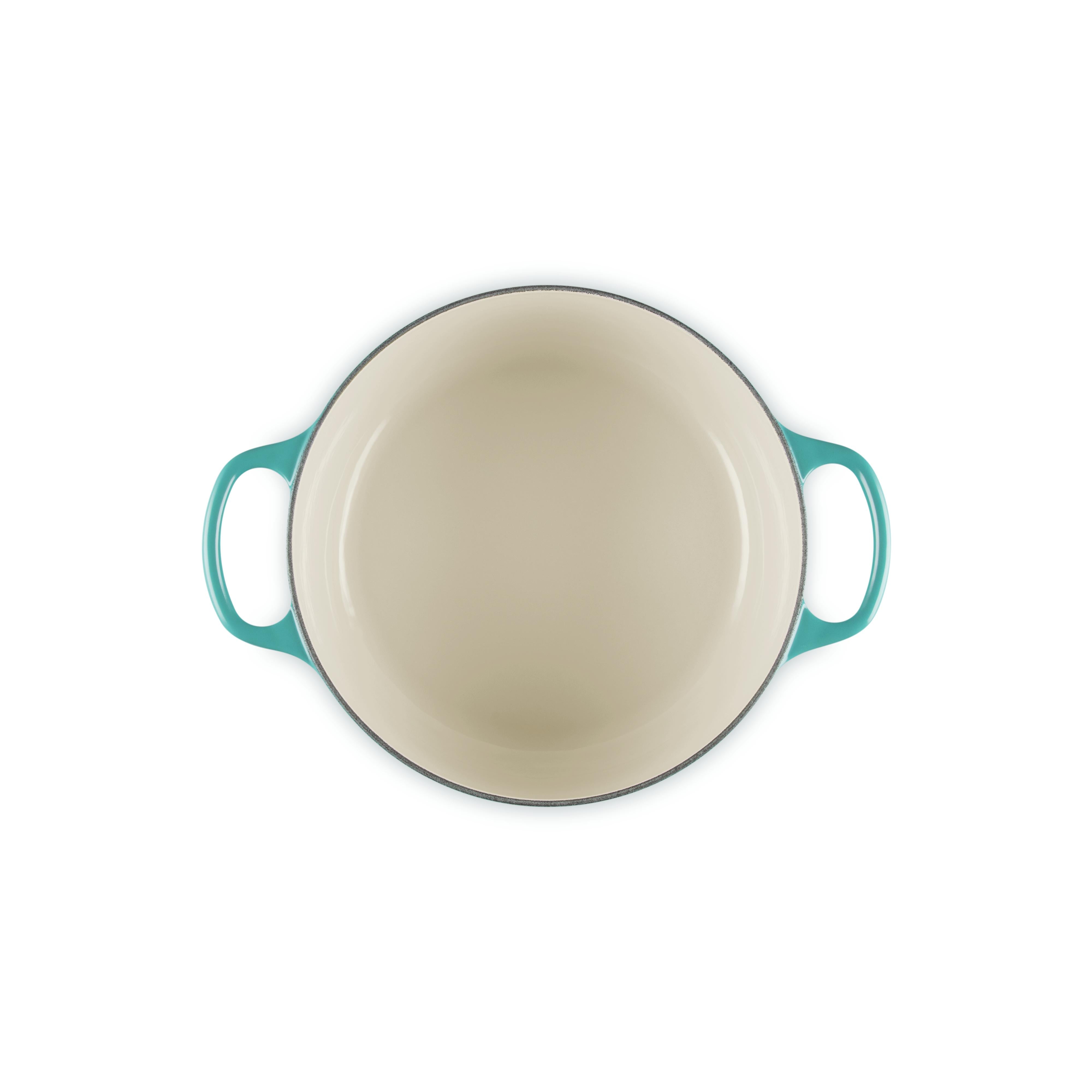 Le Creuset 4.2L Bleu Riviera French/Dutch Oven (24cm) Interior 
