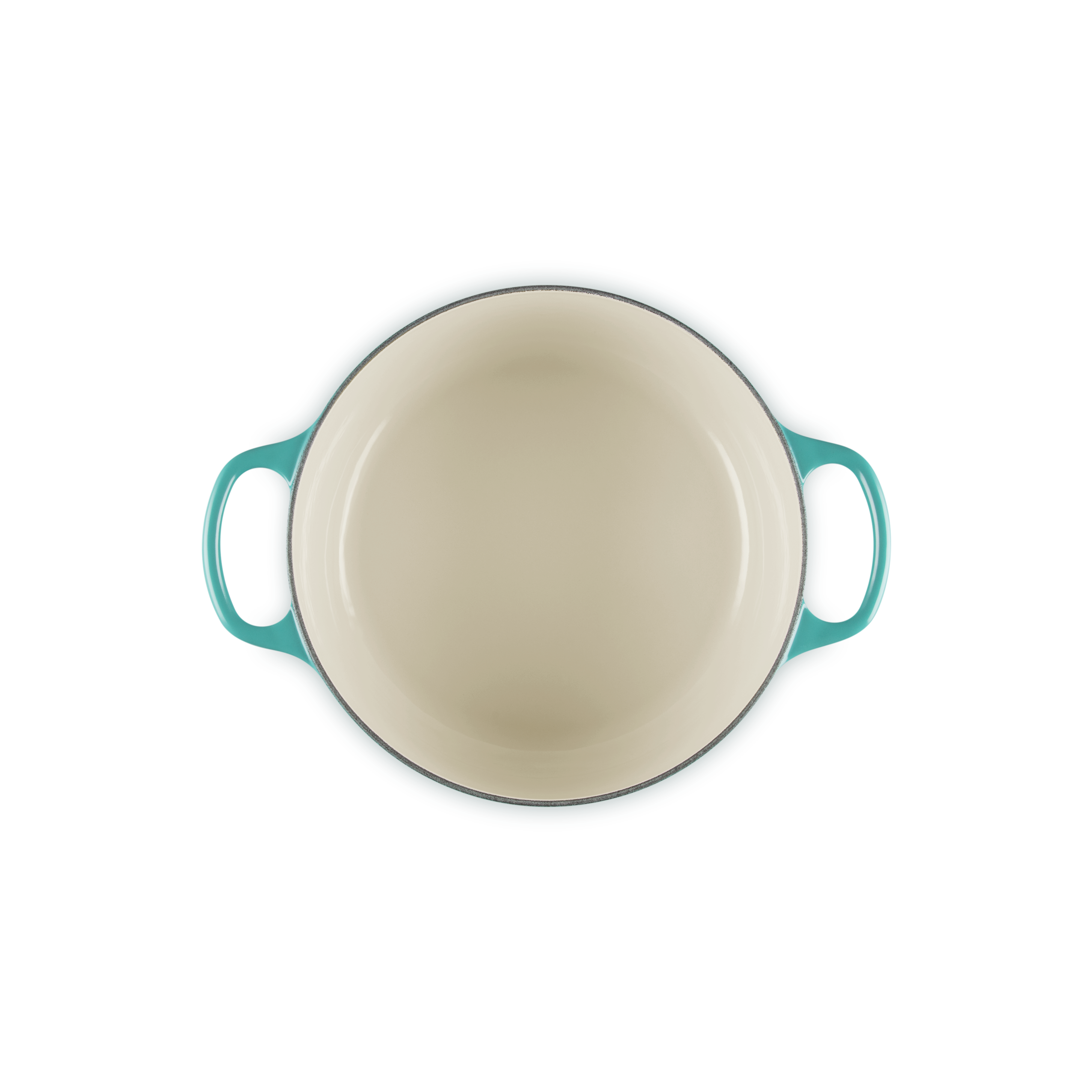 Le Creuset 4.2L Bleu Riviera French/Dutch Oven (24cm) Interior 