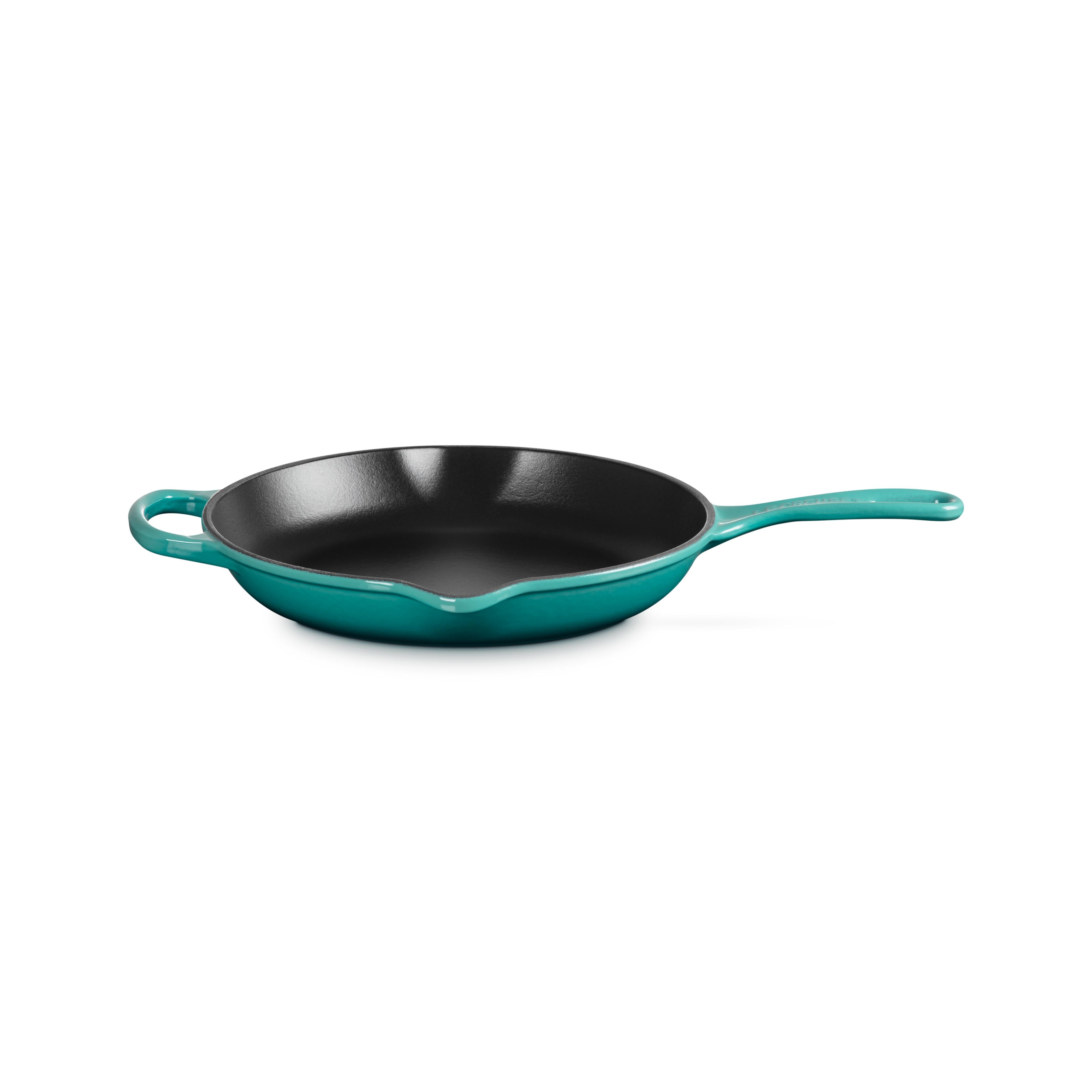 Le Creuset - 26cm Bleu Riviera Round Skillet (10") Side