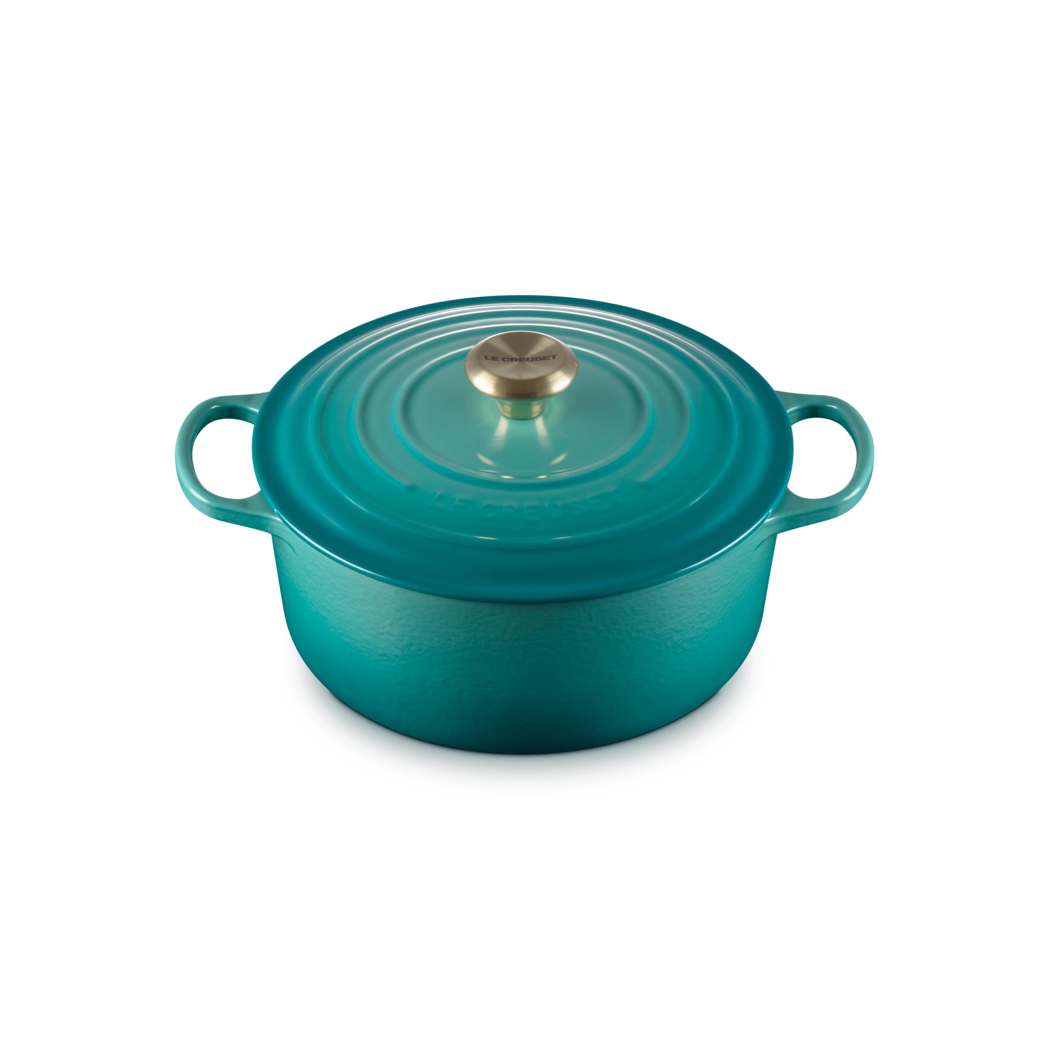 Le Creuset 5.3L Bleu Riviera French/Dutch Oven (26cm) angel lid