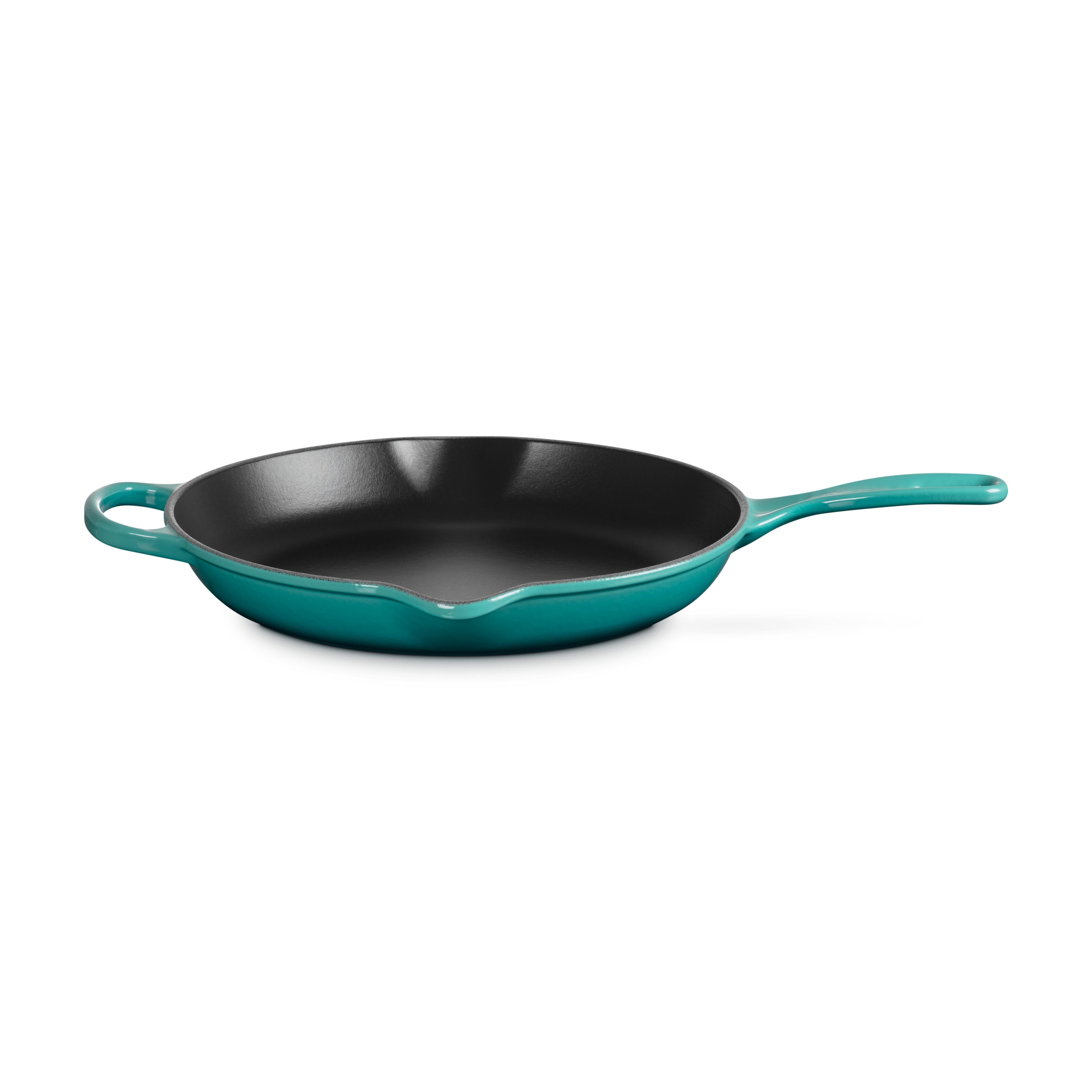 Le Creuset - 30cm Bleu Riviera Round Skillet (12") Side