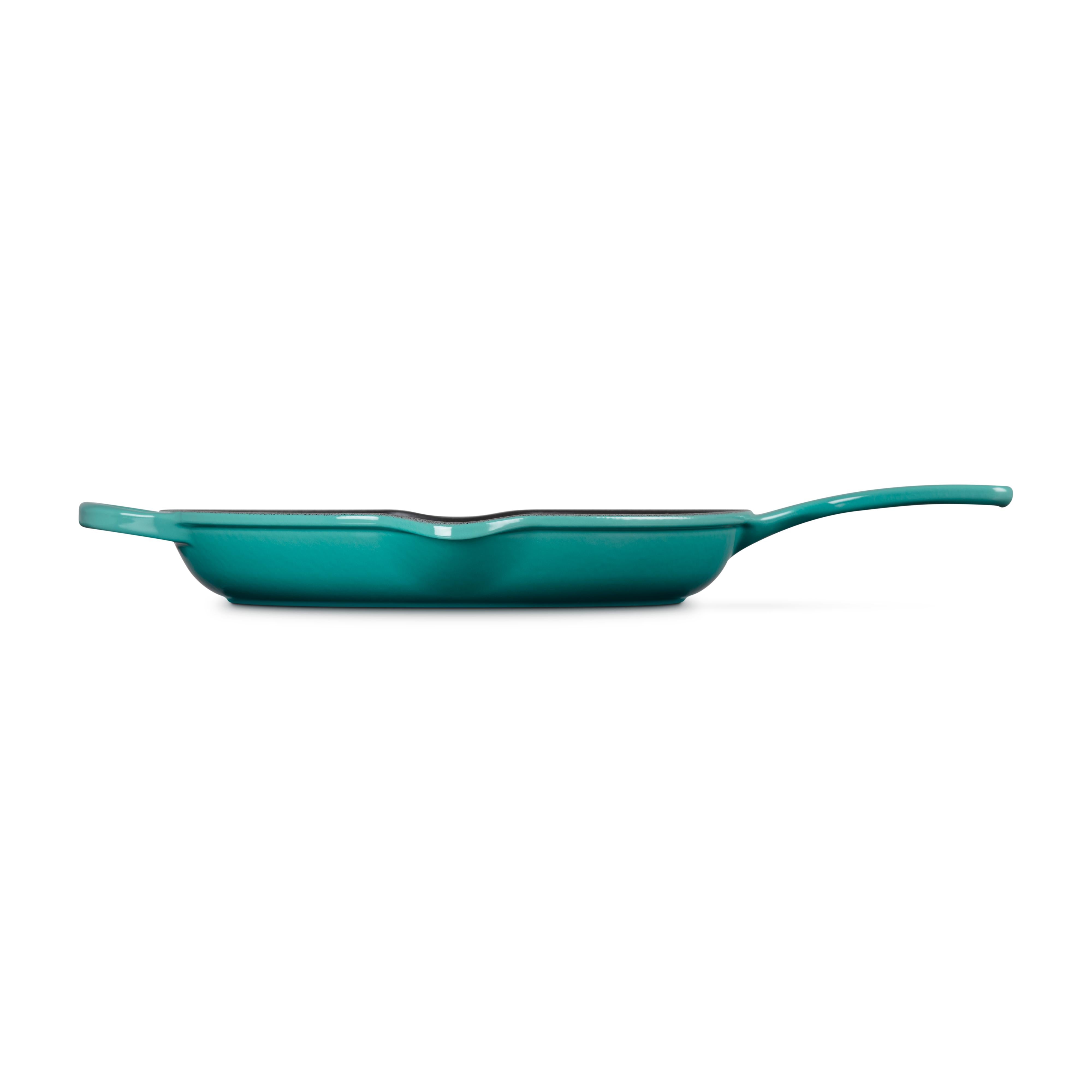 Le Creuset - 30cm Bleu Riviera Round Skillet (12") Side