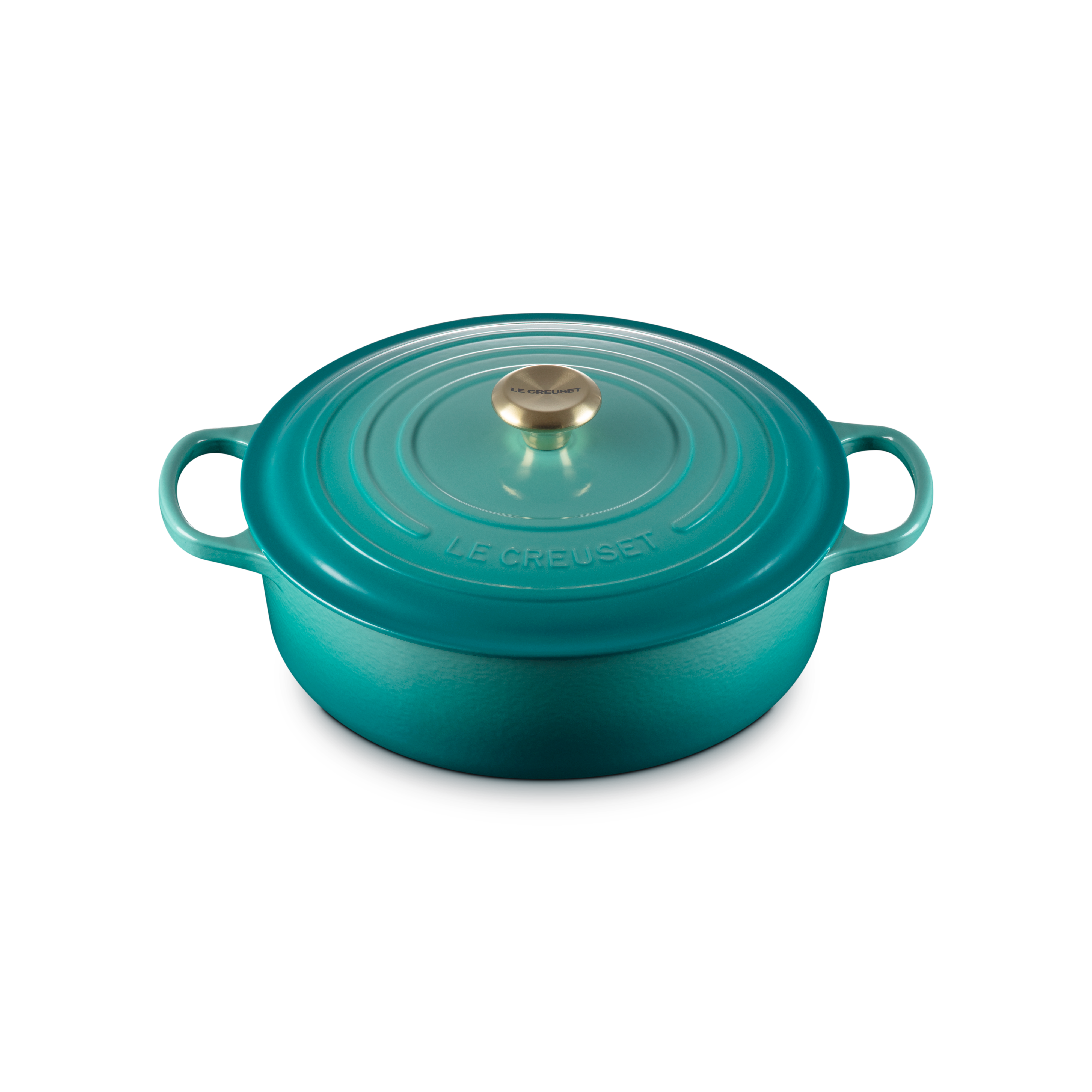 Le Creuset - 6.2L Bleu Riviera Shallow Risotto French/Dutch Oven (30CM) Lid