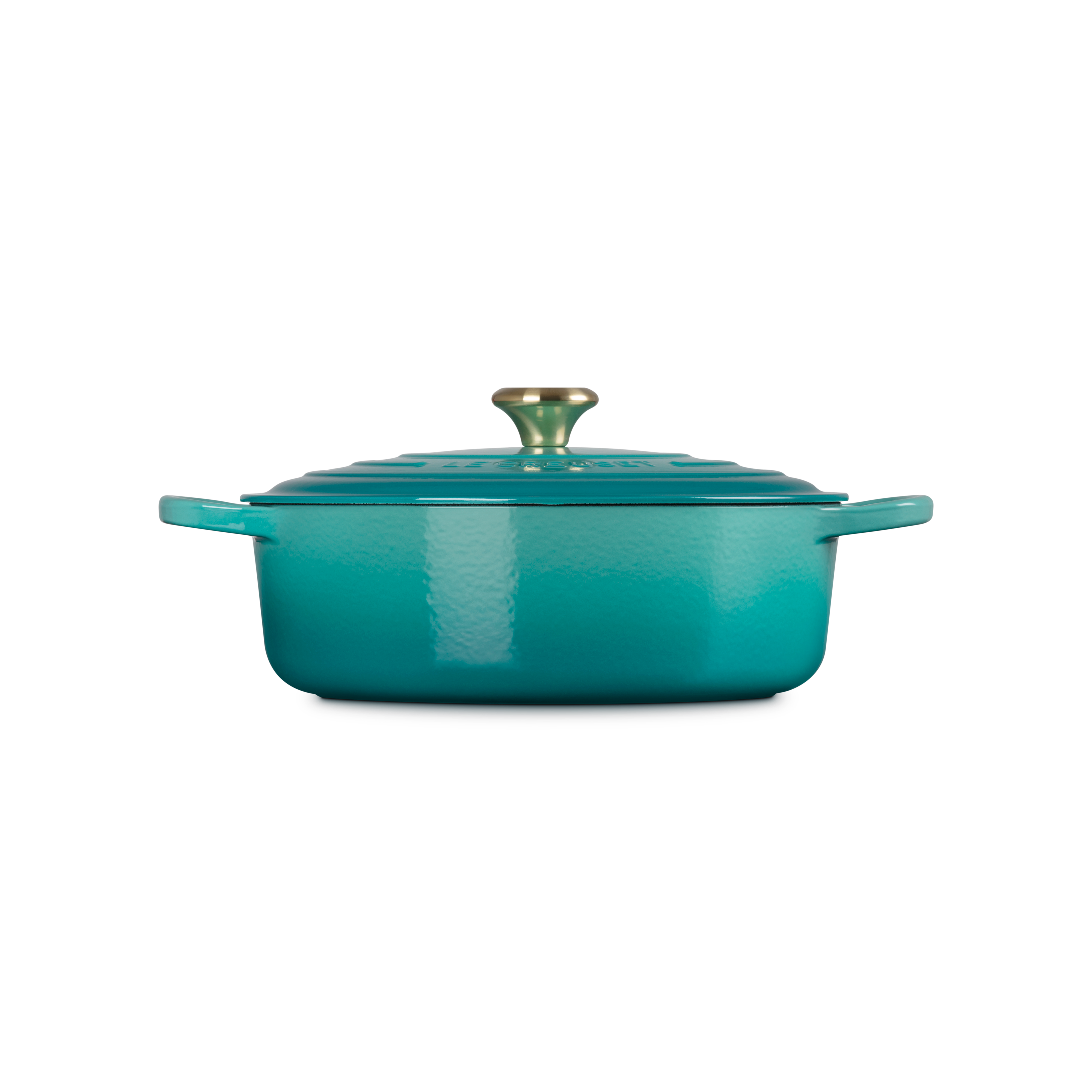 Le Creuset - 6.2L Bleu Riviera Shallow Risotto French/Dutch Oven (30CM) Side