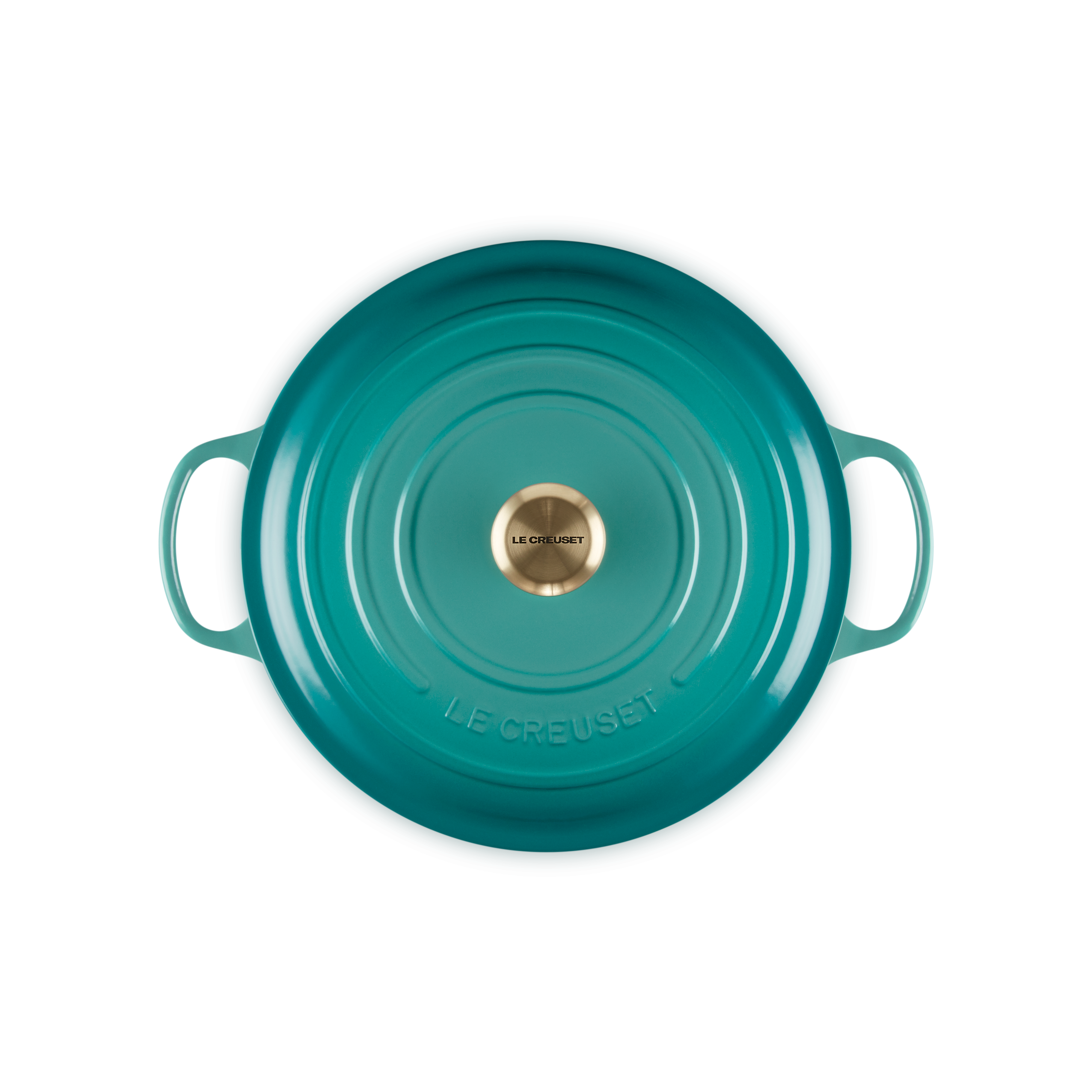 Le Creuset - 6.2L Bleu Riviera Shallow Risotto French/Dutch Oven (30CM) Top