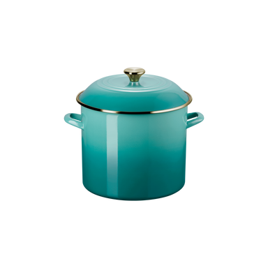 Le Creuset Bleu Riviera Enameled Steel Stock Pot  - 11.4L / 12 Qt