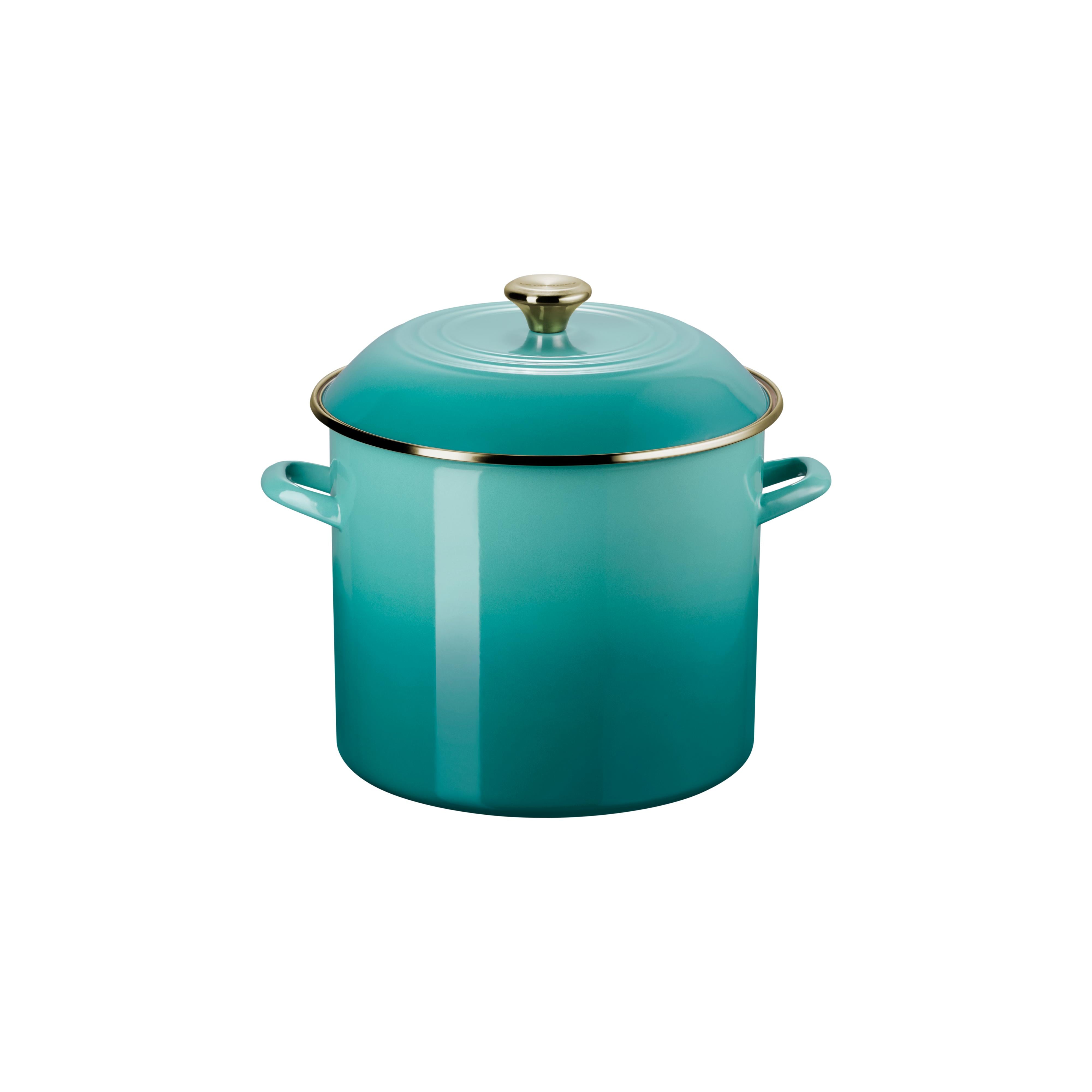 Le Creuset Bleu Riviera Enameled Steel Stock Pot  - 11.4L / 12 Qt