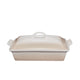 Le Creuset 3.8L Stoneware Meringue Rectangular Roaster with Lid