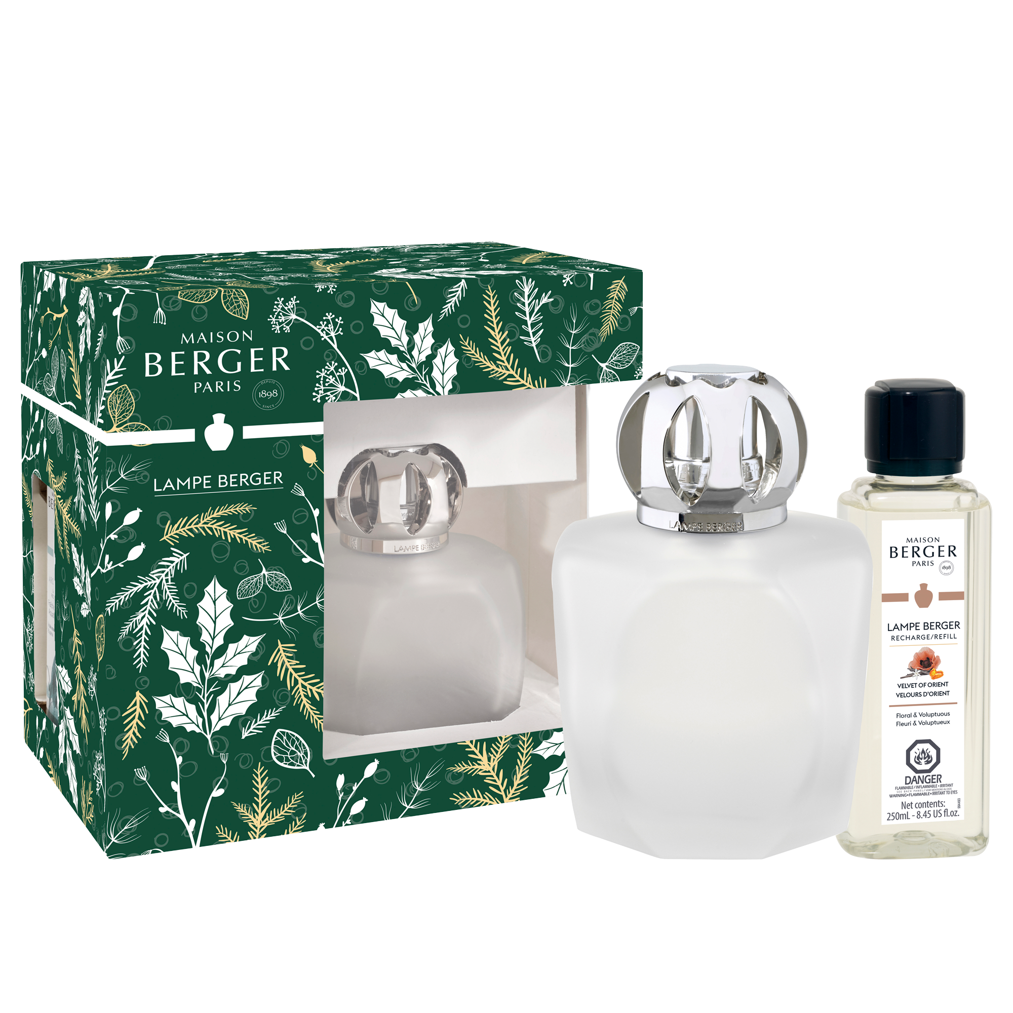 Maison Berger - Magical Frosted Lamp with Velvet of Orient 250 ml - 314902 gift box