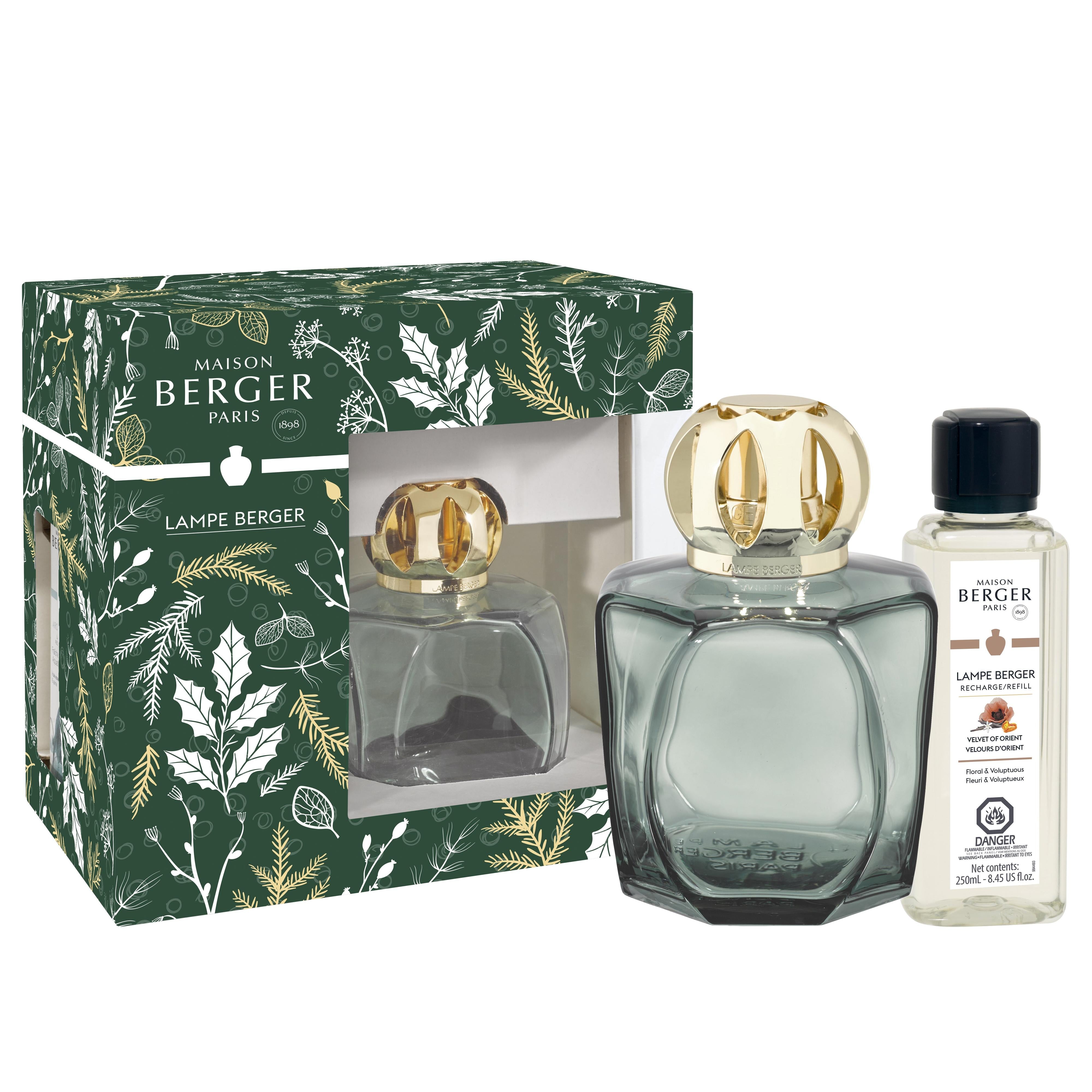 Maison Berger - Magical Frosted Green Lamp with Velvet of Orient 250 ml - 314903 Velvet of Orient