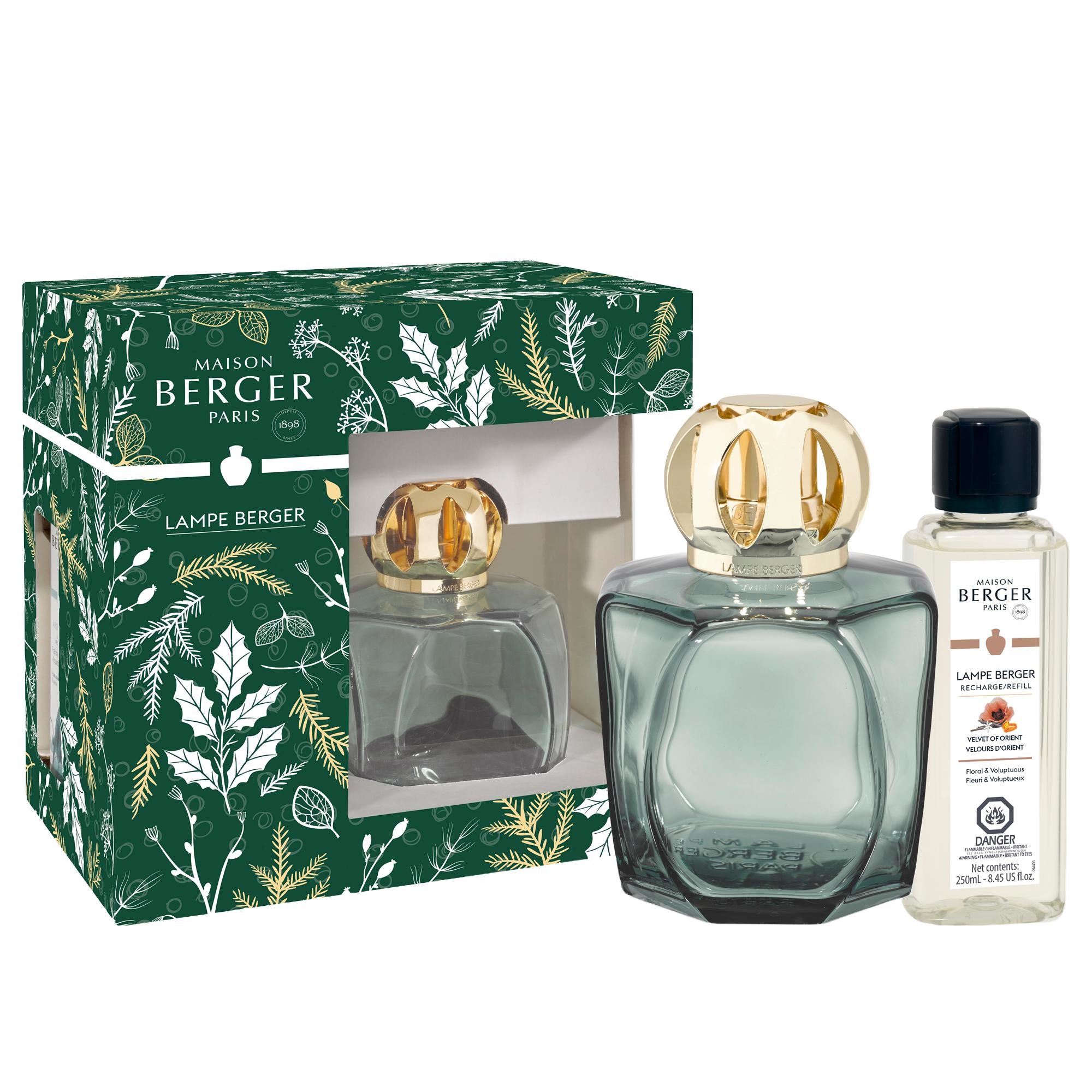 Maison Berger - Magical Frosted Green Lamp with Velvet of Orient 250 ml - 314903