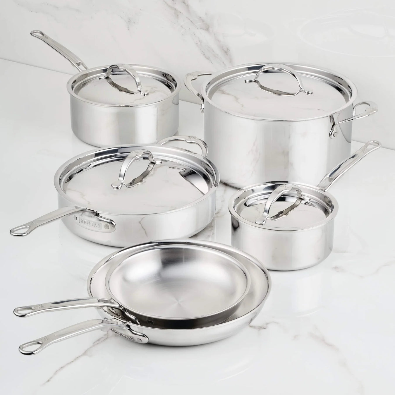 Hestan ProBond Luxe 10-Piece Clad Stainless Steel Cookware Set - Made in Italy - 31768