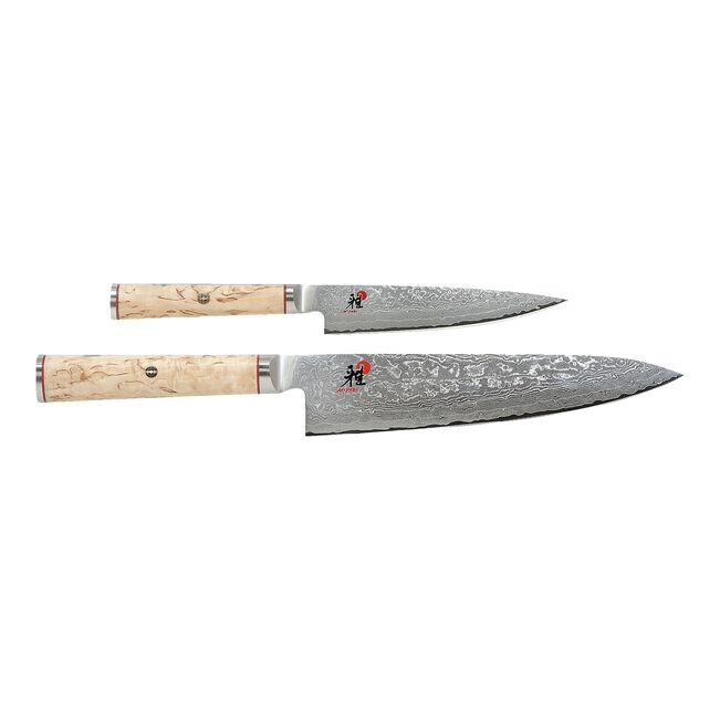 Miyabi Birchwood 5000MCD 2-Piece Set 8" Chef's Knife, 5" Paring knife 34370-001 - Made in Japan