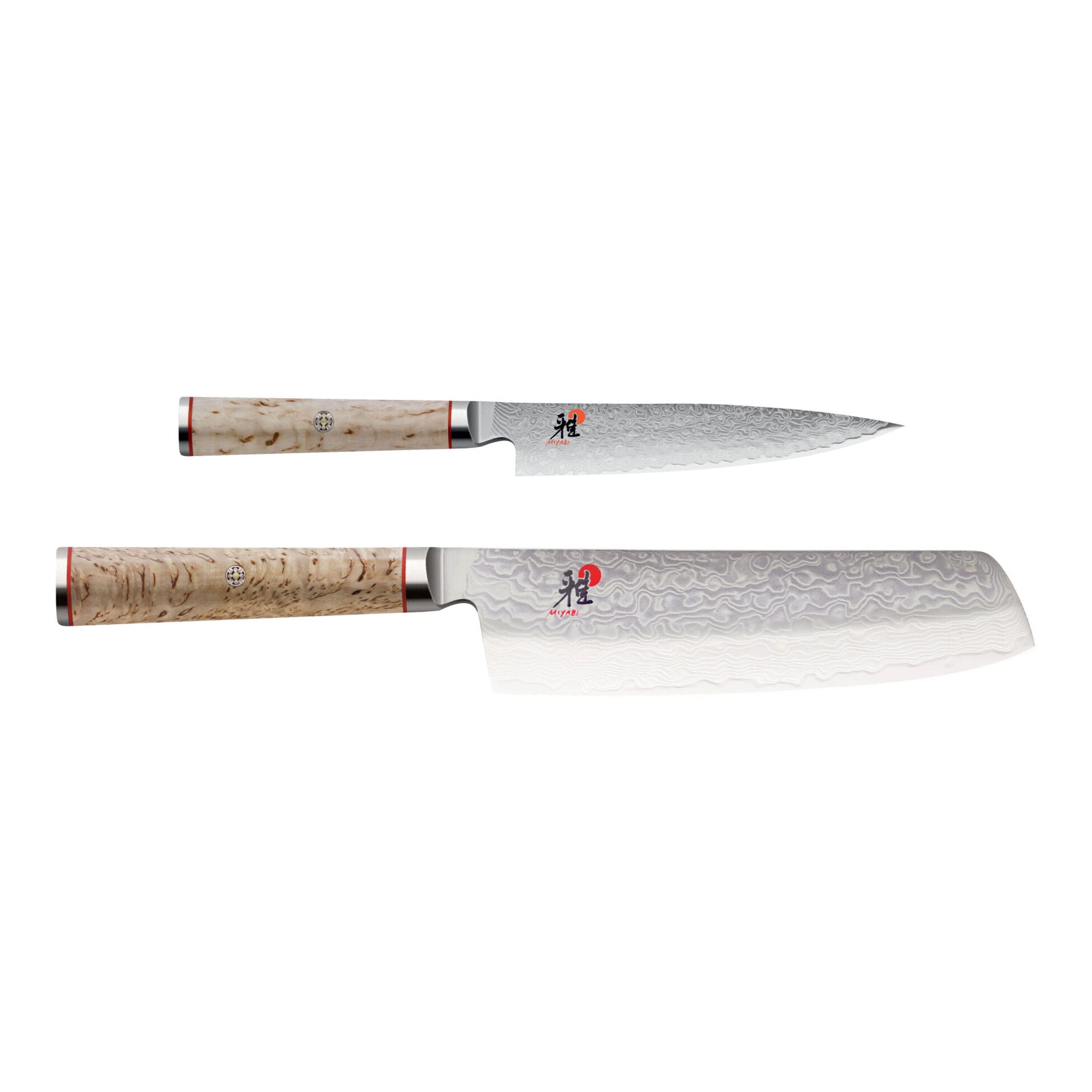 Miyabi Birchwood 5000MCD 2-Piece Set 6.5” Nakiri and 5” Pairing Knife 34373-004 - Made in Japan