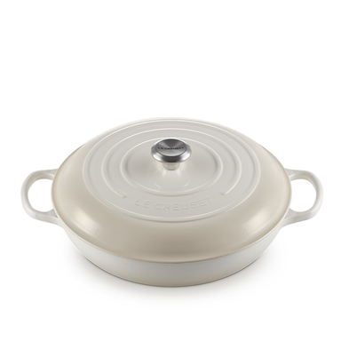 Le Creuset 4.7L Meringue Shallow Braiser (32 cm)