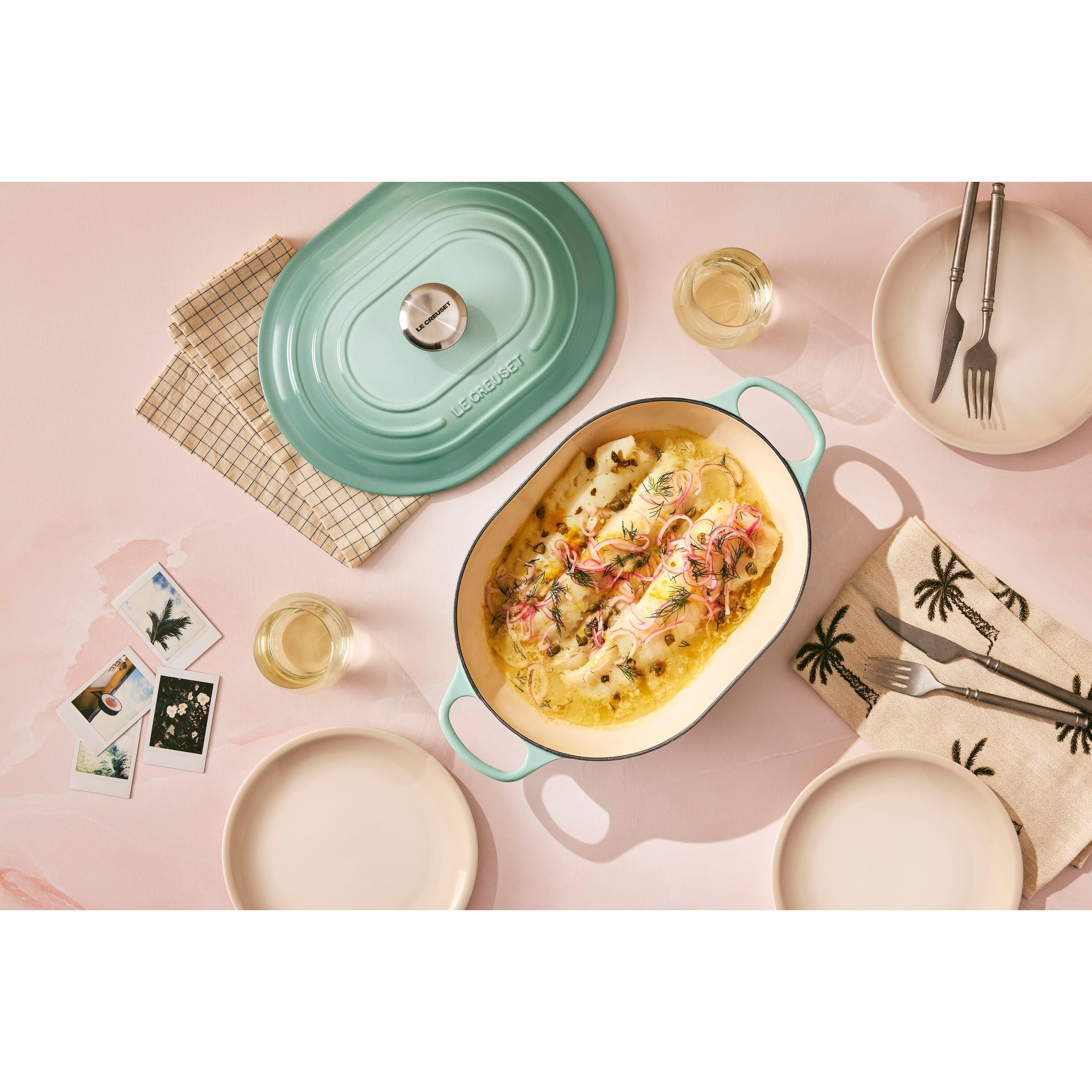 Le Creuset Oblong Casserole 3.4 L Sage (31 cm) Fish Dish