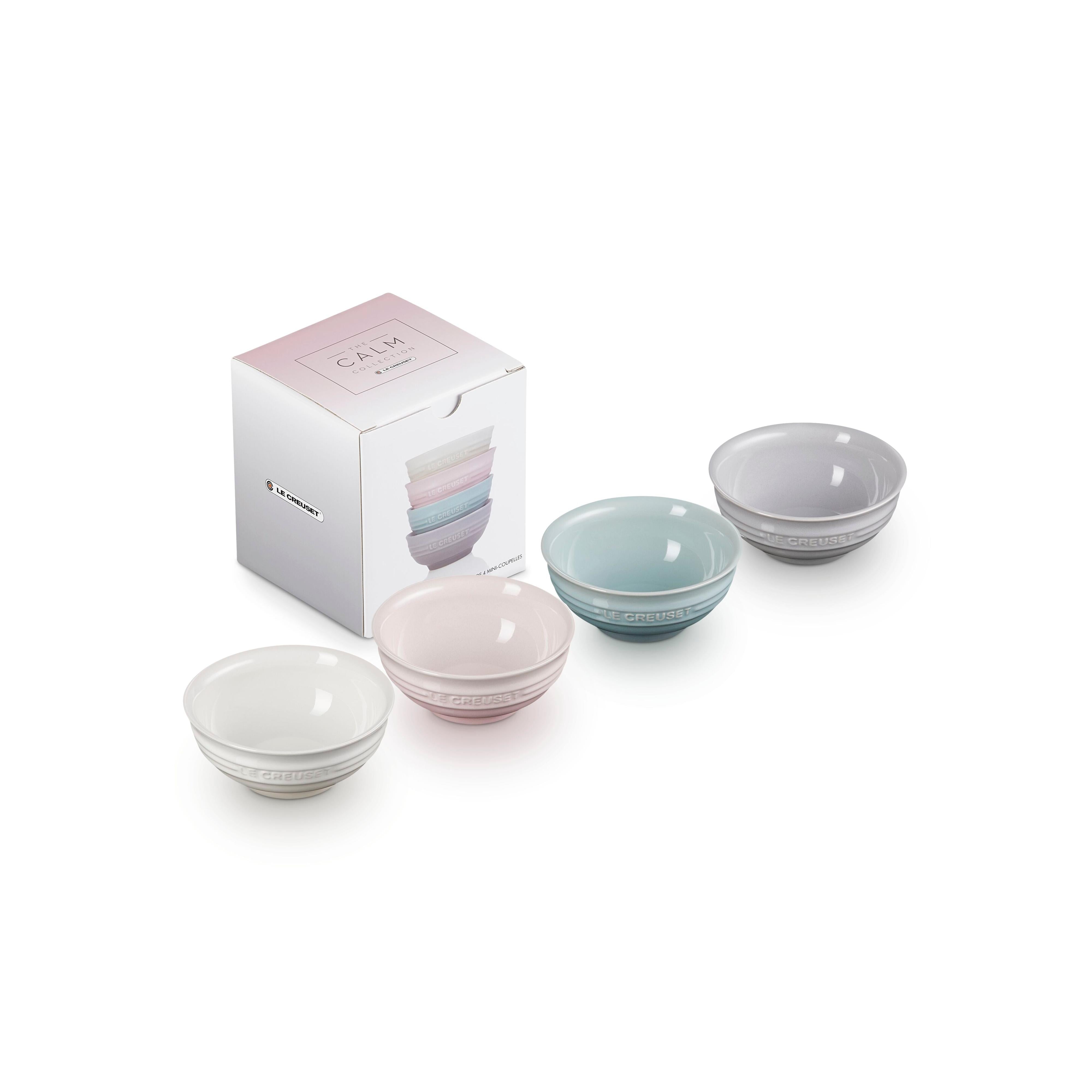 Le Creuset Calm Collection Multicolour 4 Pieces 0.18L Bowls with Boxes