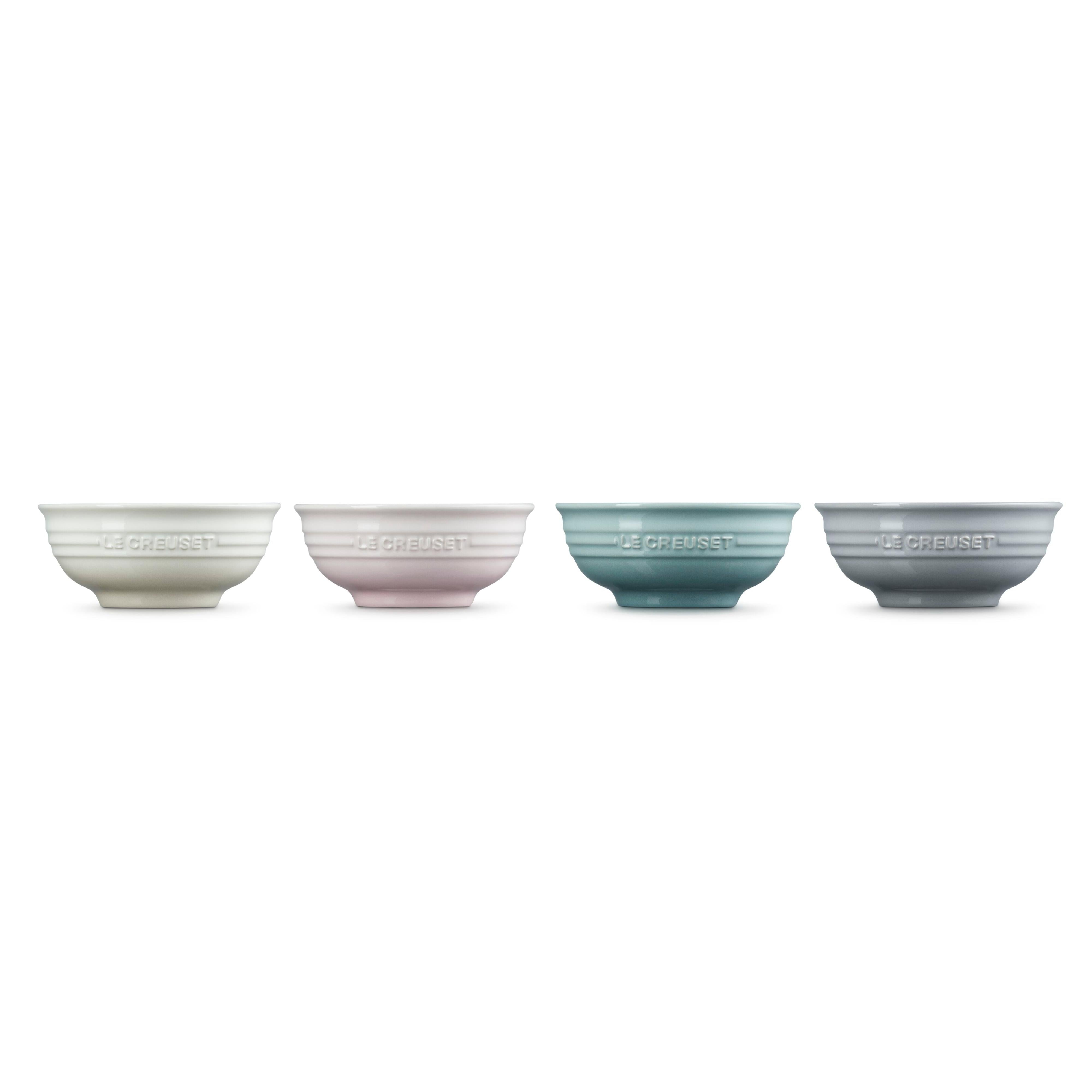 Le Creuset Calm Collection Multicolour 4 Pieces 0.18L Bowls Side View