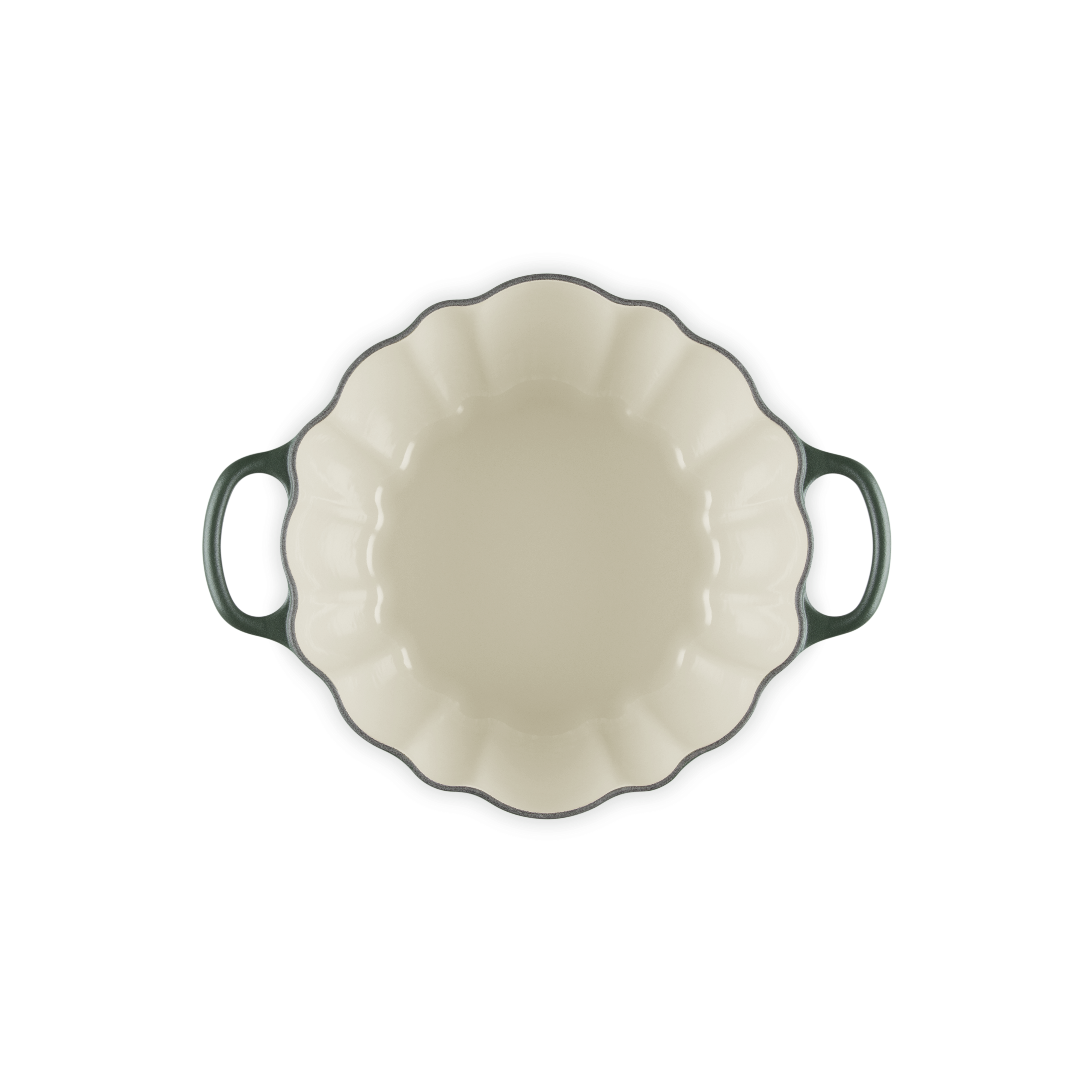 Le Creuset - 3.7L Pumpkin Cocotte Foret (24 cm) interior 