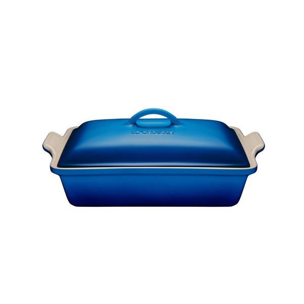 LE CREUSET 14cm 青 Le Creuset 3.8L Stoneware Blueberry Rectangular Roaster with Lid