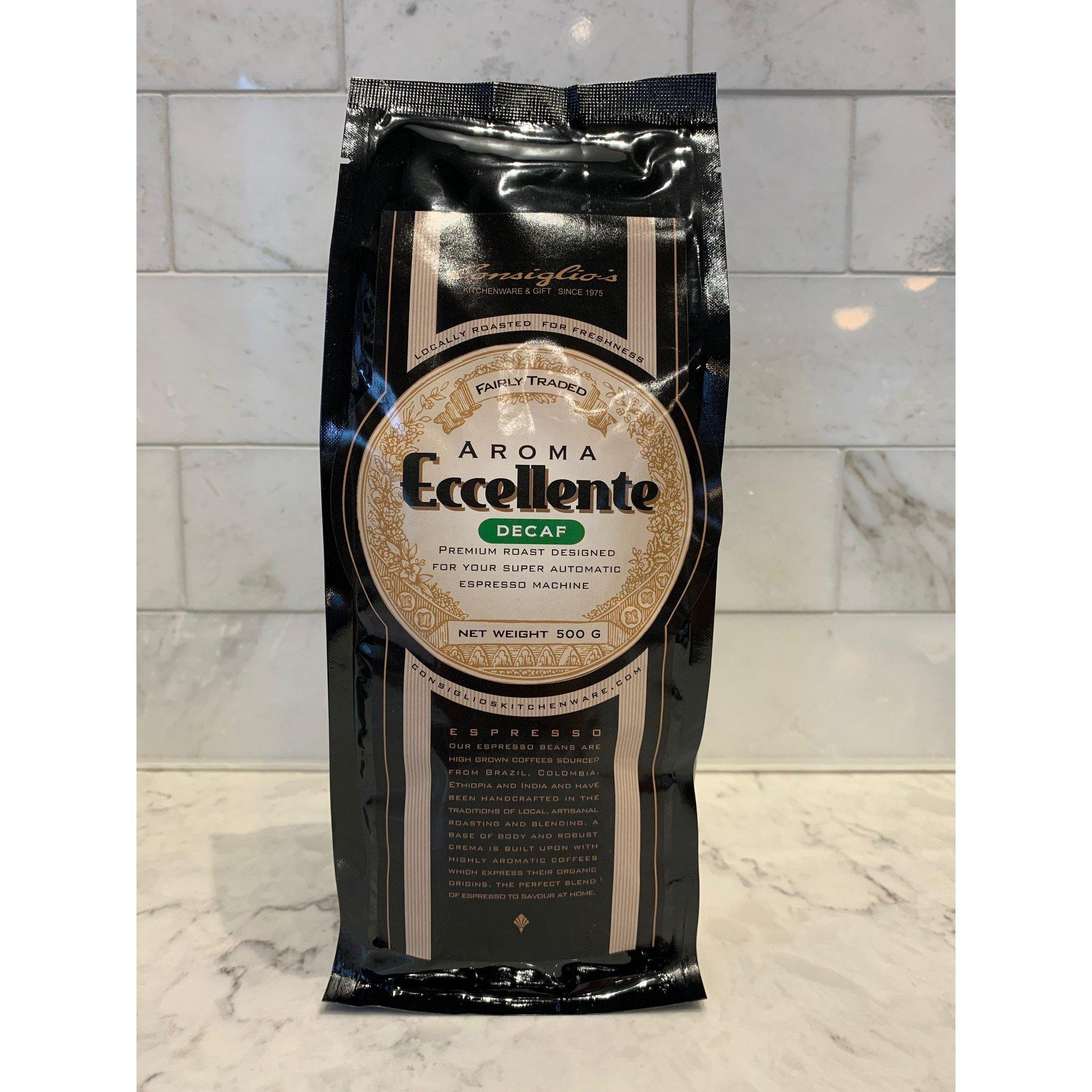 Consiglio's Aroma Eccellente Decaf Premium Fresh Roast Espresso Beans 1 lbs - Roasted in Canada