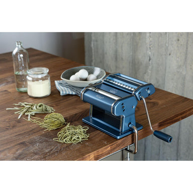 Marcato Atlas+ Powder Blue Pasta Maker 150mm /6" Made in Italy - Includes Lasagna, Fettuccine, Tagliolini/Spaghetti Spaghetti
