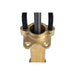 Bigolaro Premium Hand Pasta Extruder with Rigatoni and Spaghetti 2.5 mm Brass Dies Made in Italy Close Up 