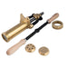 Bigolaro Premium Hand Pasta Extruder with Rigatoni and Spaghetti 2.5 mm Brass Dies Made in Italy with handle