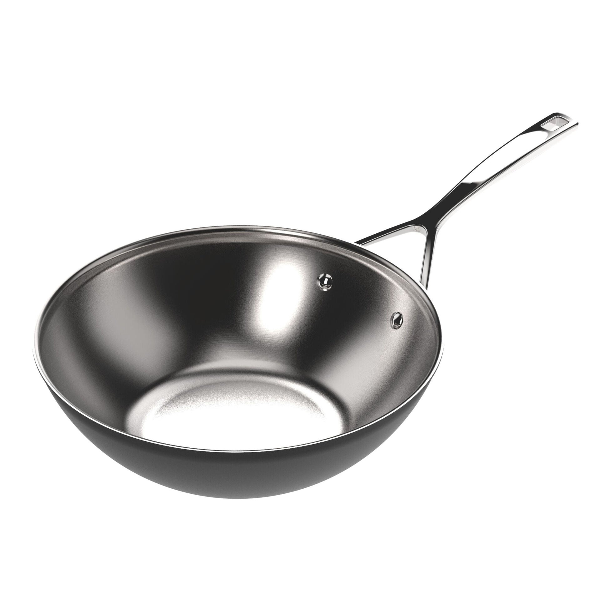 Demeyere Black 5 Collection 3L/30cm 18/10 Stainless Steel Wok - Silver Black