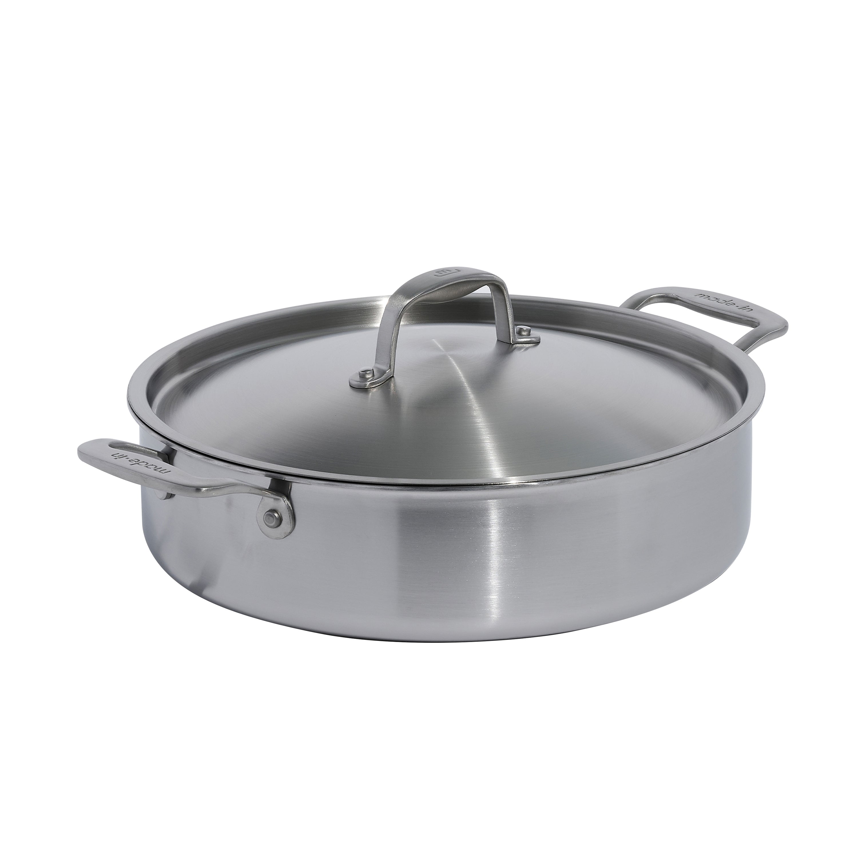 Made In Stainless Steel Clad Rondeau 6 QT - Made in Italy