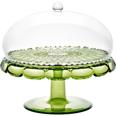 Guzzini Vanity Cake Stand with Dome Water Lily Green – Made in Italy