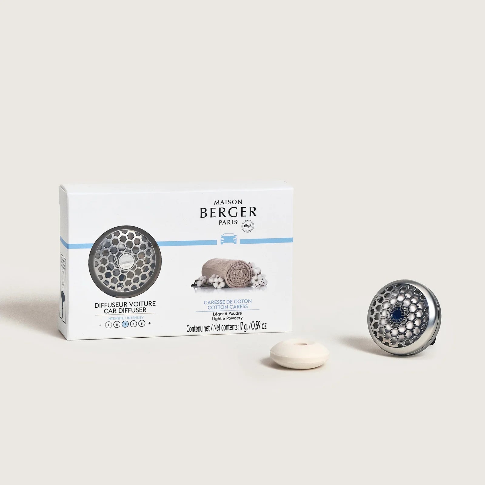 Maison Berger - Anti Odour Car Diffuser Cotton Caress