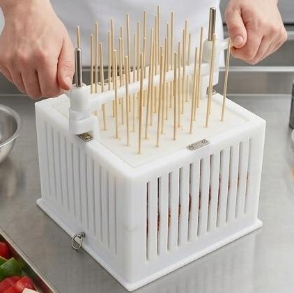 Crazy Souvle Premium Heavy Duty Spiedini / Arrosticini Maker - Makes 169 Skewers 30 grams per piece - 00010 - Made in Greece Cubo Kebab Maker 
