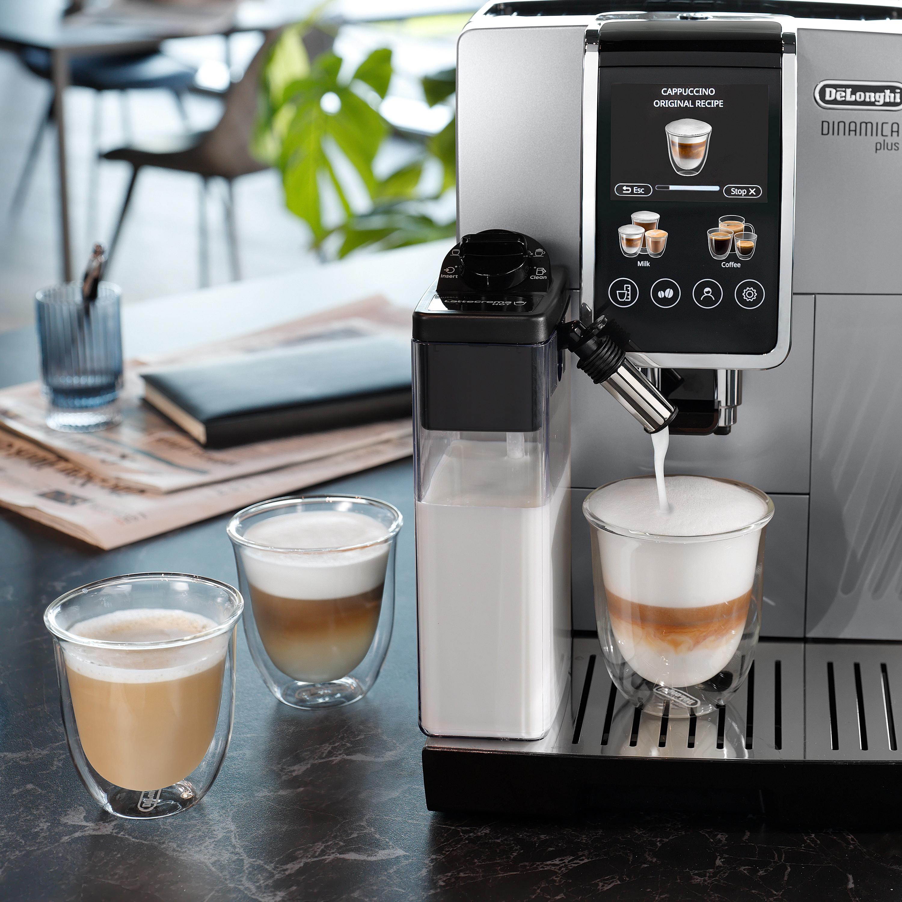 DeLonghi Dinamica Plus ECAM38085SB Fully Automatic Espresso Machine Cappuccino